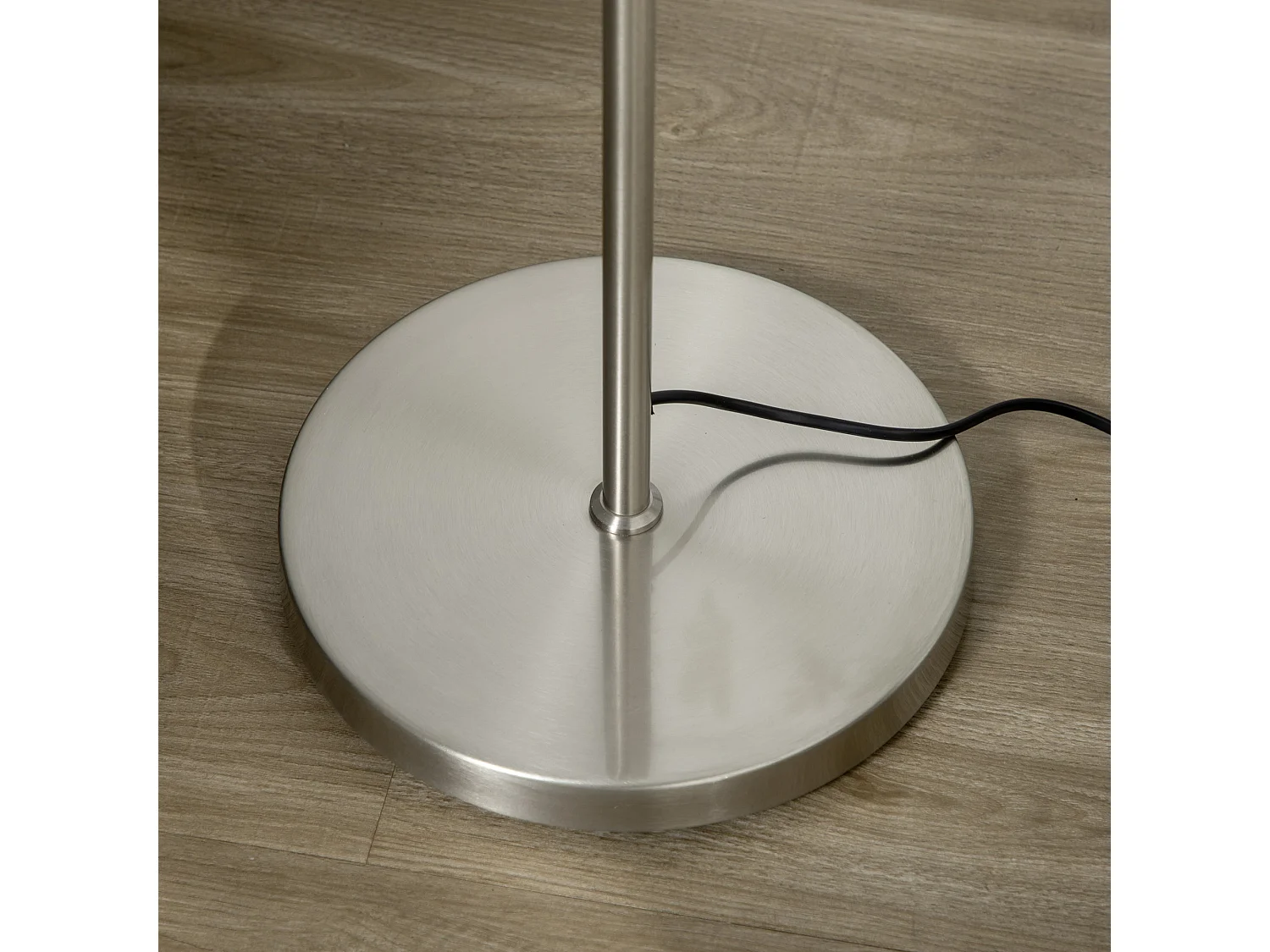 Moretta 3 Light Silver Tree Floor Lamp with Glass Globe Shades and Steel Base