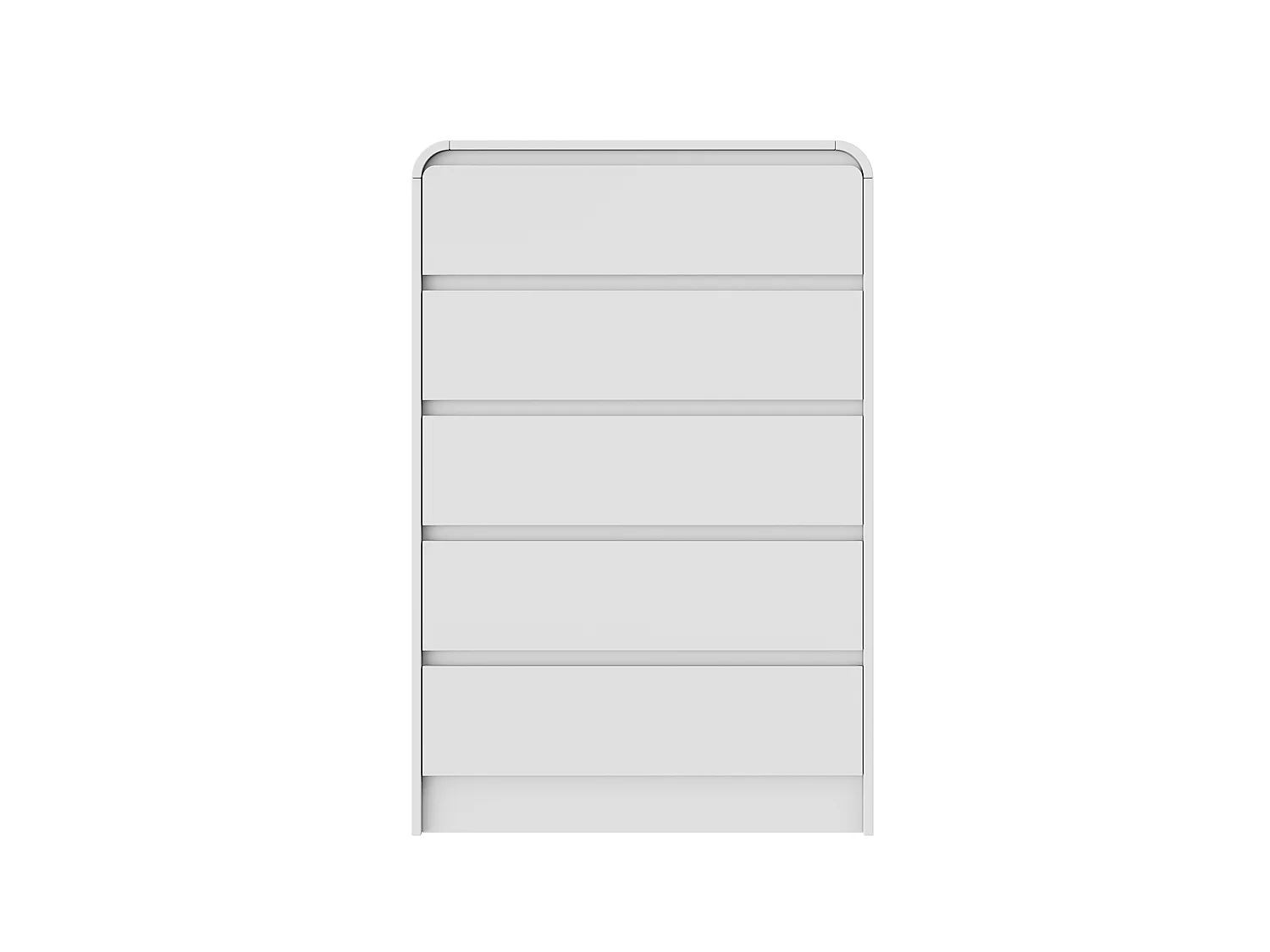 Commode basse pour chambre à coucher, pour adultes, 5 tiroirs, blanche, en bois avec éclairage LED, meuble de rangement pour entrée, 73x40x110 cm