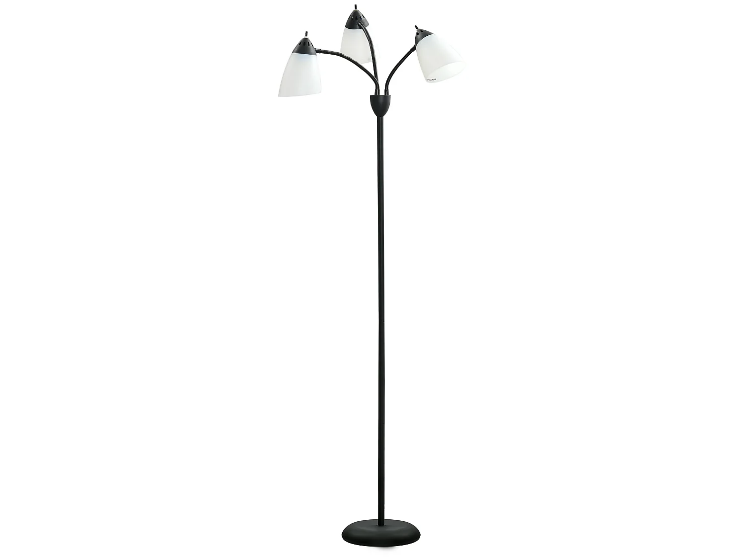 Diyoni Black Metal Arc Tree Floor Lamp 155cm with 3 Adjustable Rotating E27 Lights