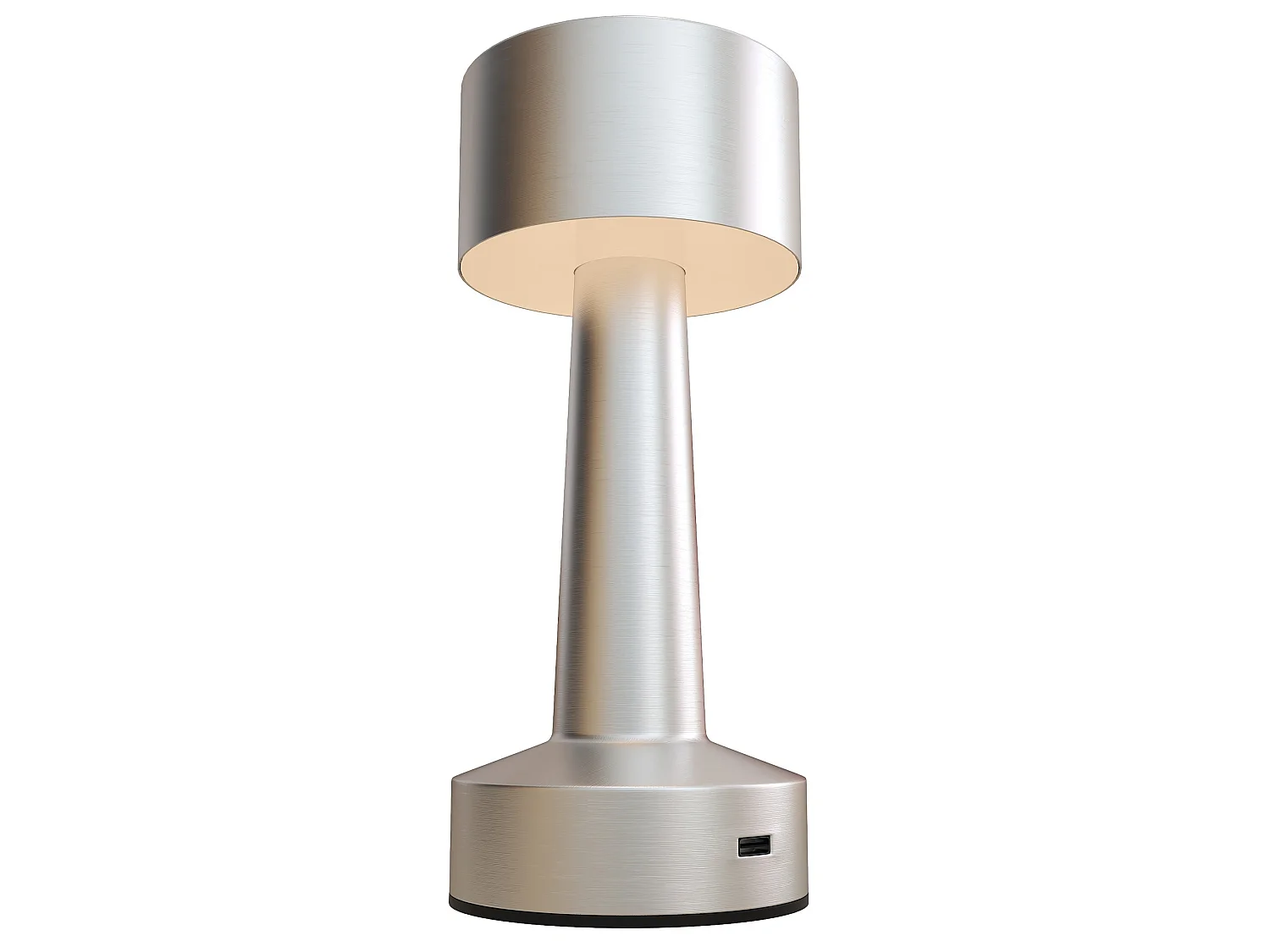 Dova Silver Cordless Touch LED Table Lamp Rechargeable Battery 3 Colour Modes