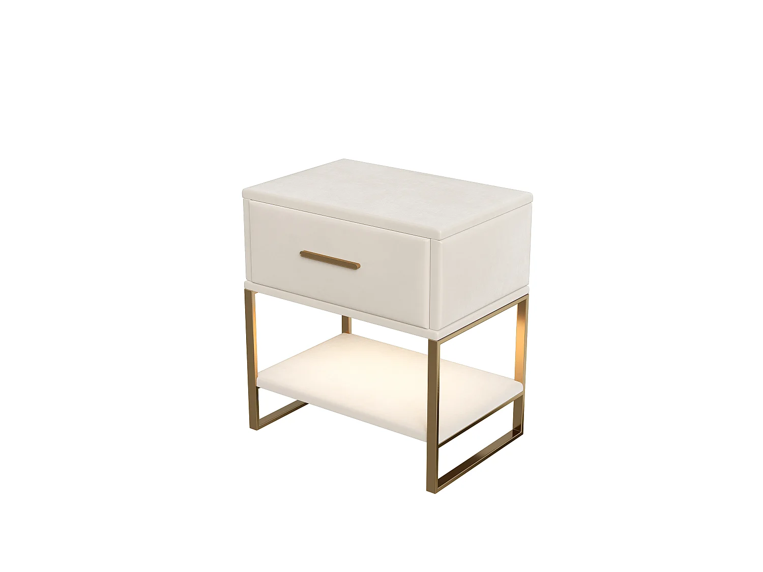 Ensemble de 2 Tables de Chevet, Table de Chevet rembourrée avec tiroir et Rangement, Convient pour Salon, Chambre, Bureau, 40x31x50 cm, Velours Beige