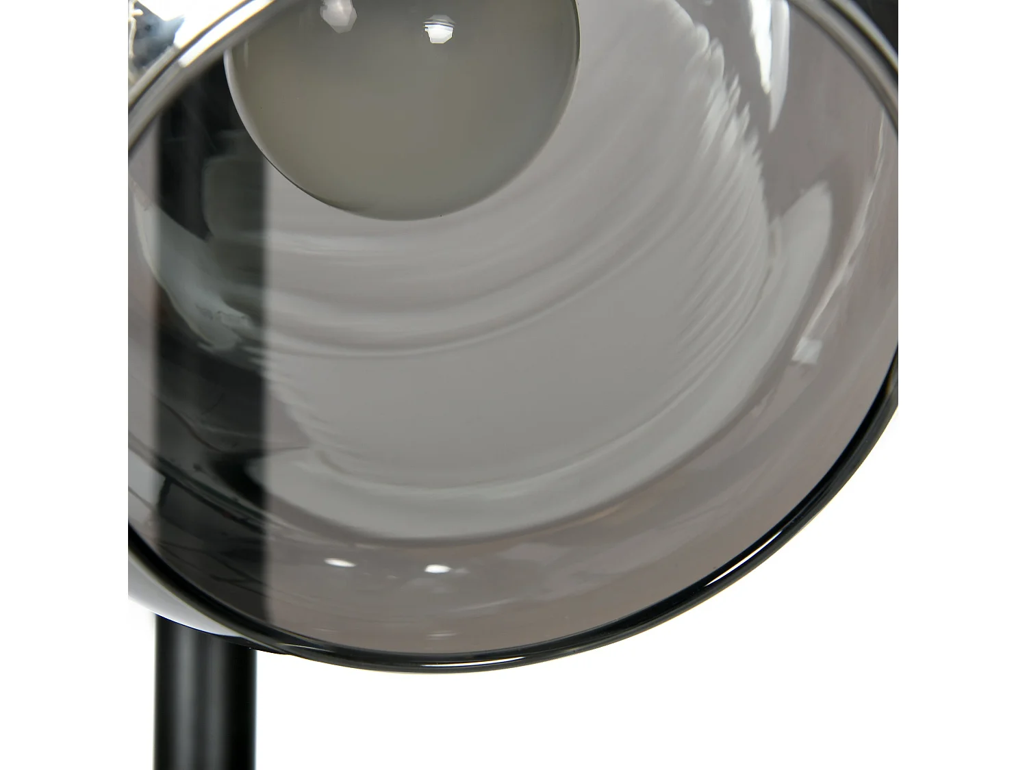 Kaviro 3 Light Tree Floor Lamp 162cm Black Grey Metal Glass Shades