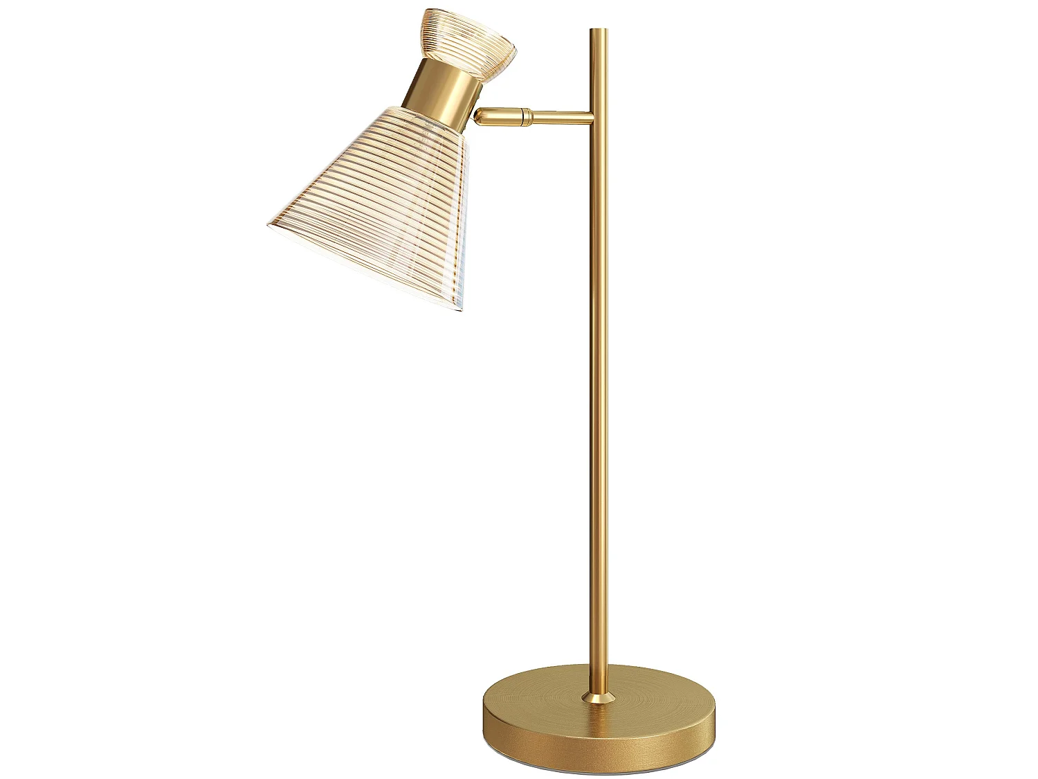 Saha Gold Tone Modern Table Lamp with Adjustable Flower Head