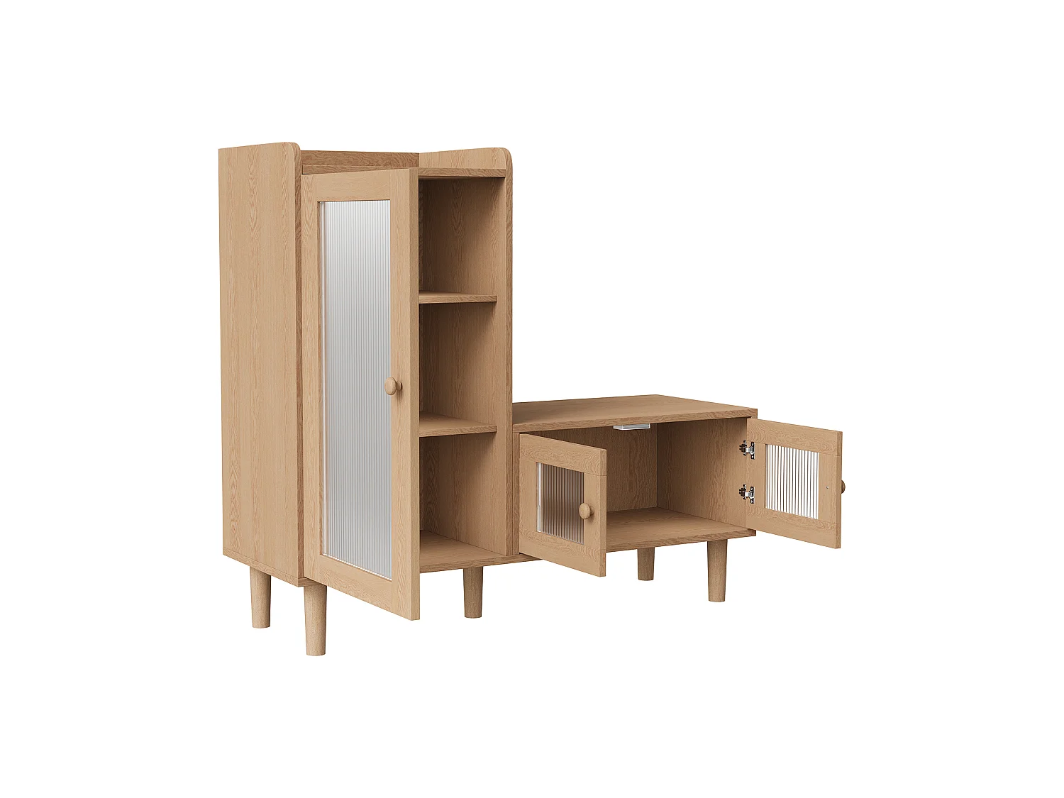Banc à Chaussures avec Tabouret et Étageres réglables, Armoire à Chaussures avec Assise, Meuble à Chaussures en Porte, pour Entrée, 100x35x90cm, Brun