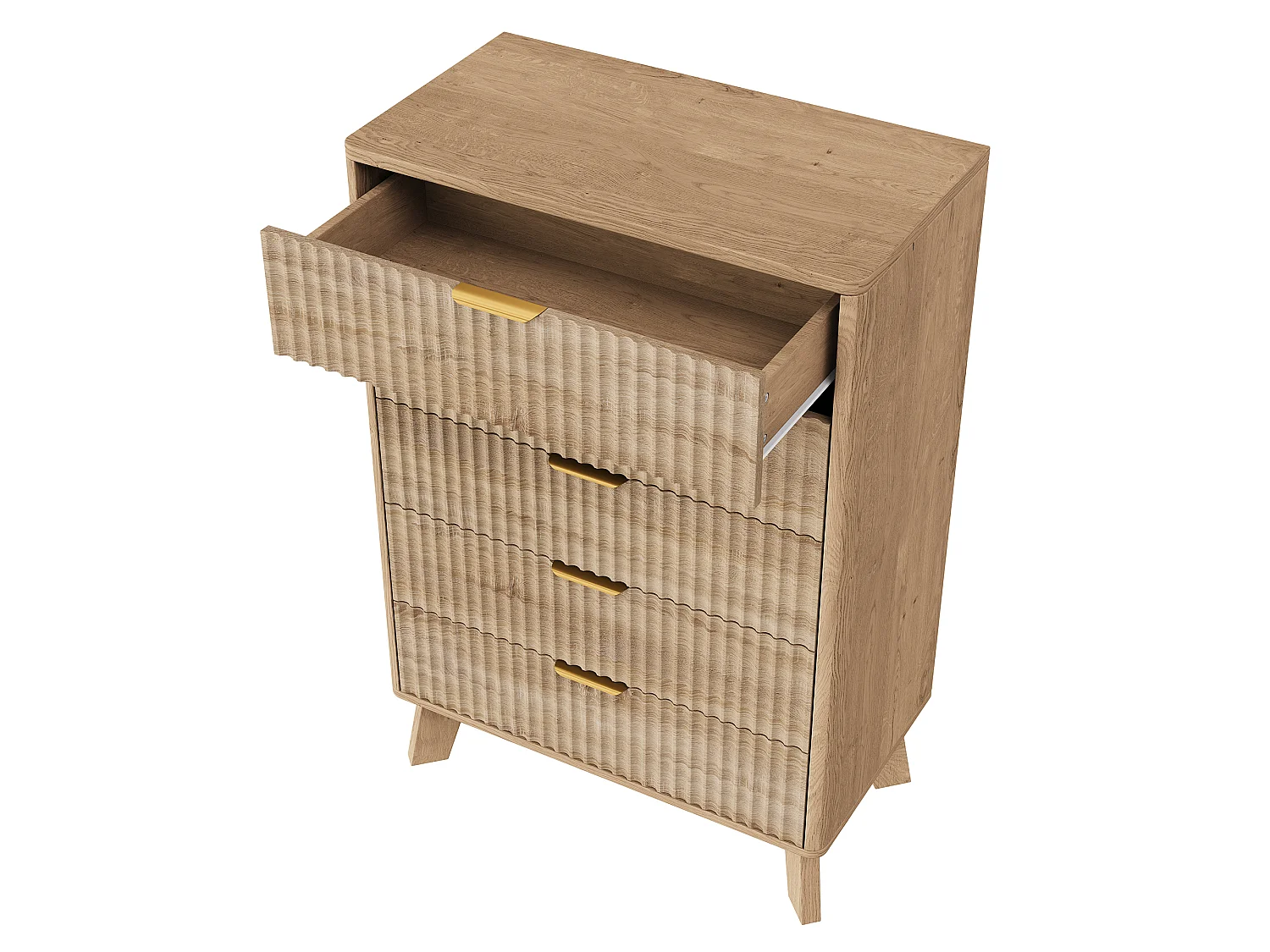 Commode en bois, 5 tiroirs, avec pieds antidérapants et rehausseurs, profondeur 40 cm, pour chambre, entrée, salon, bureau, 73x40x108 cm