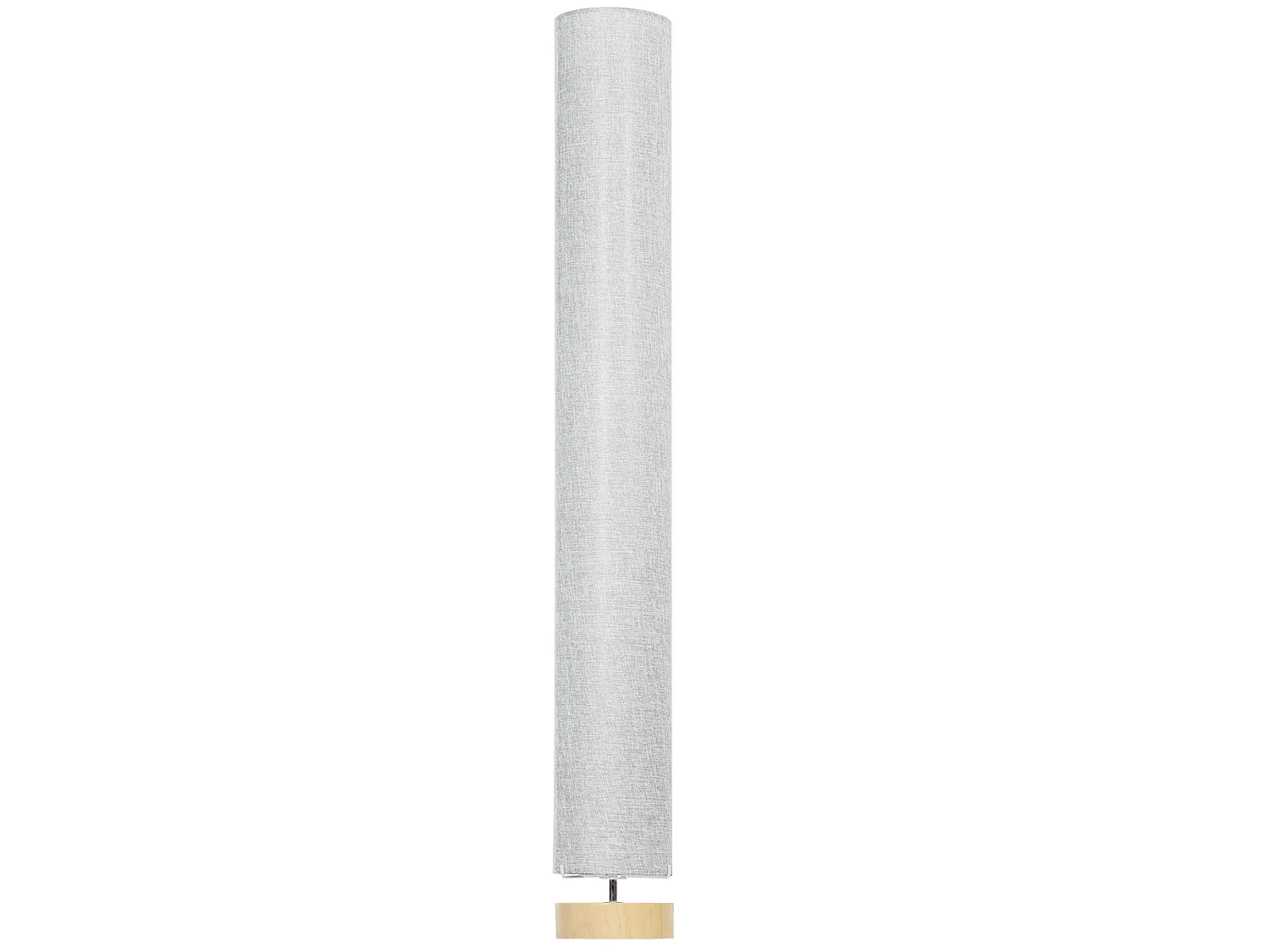 Luretti 120cm Modern Grey Wood and Linen Effect Fabric Floor Lamp