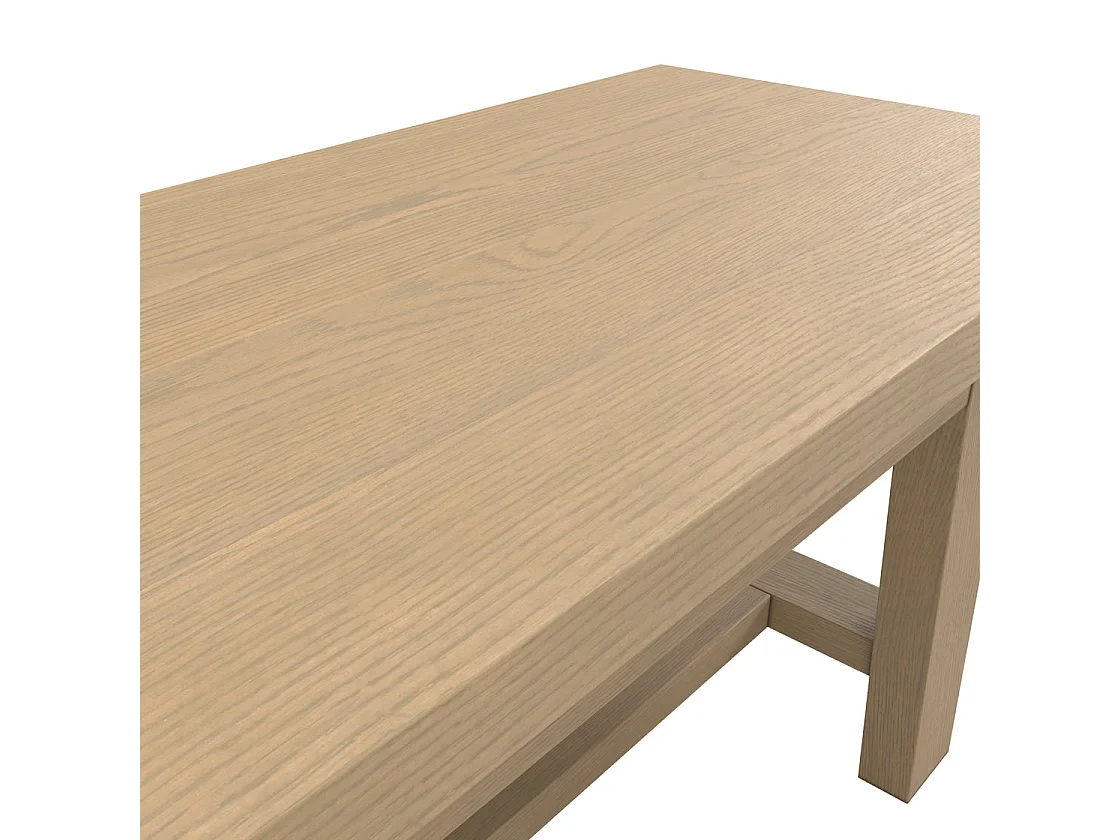 Arklow Latte Wooden Bench 180cm Rectangular Backless Seat
