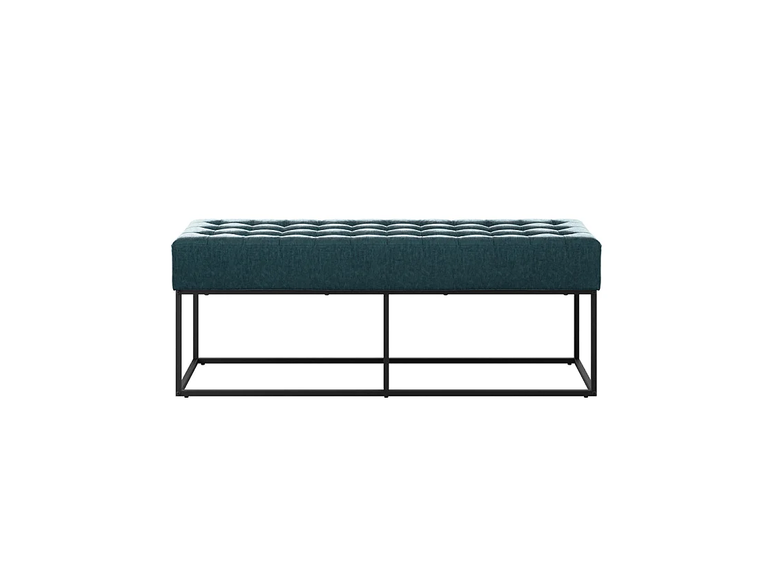 Cavan Deep Blue Upholstered Diamond Bench