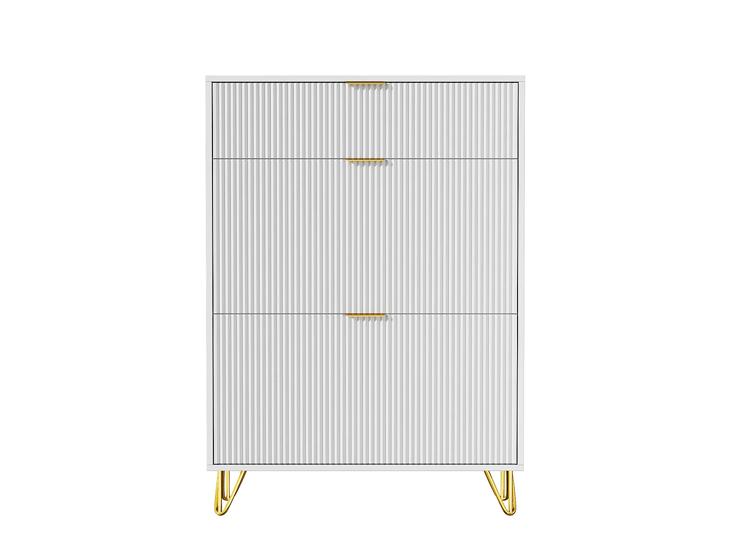 Meuble à Chaussures Slim 80x24x118.5cm, Armoire à Chaussures Blanche avec 3 Tiroirs Rabattables, Rangement Chaussures Moderne pour Entrée et Couloir
