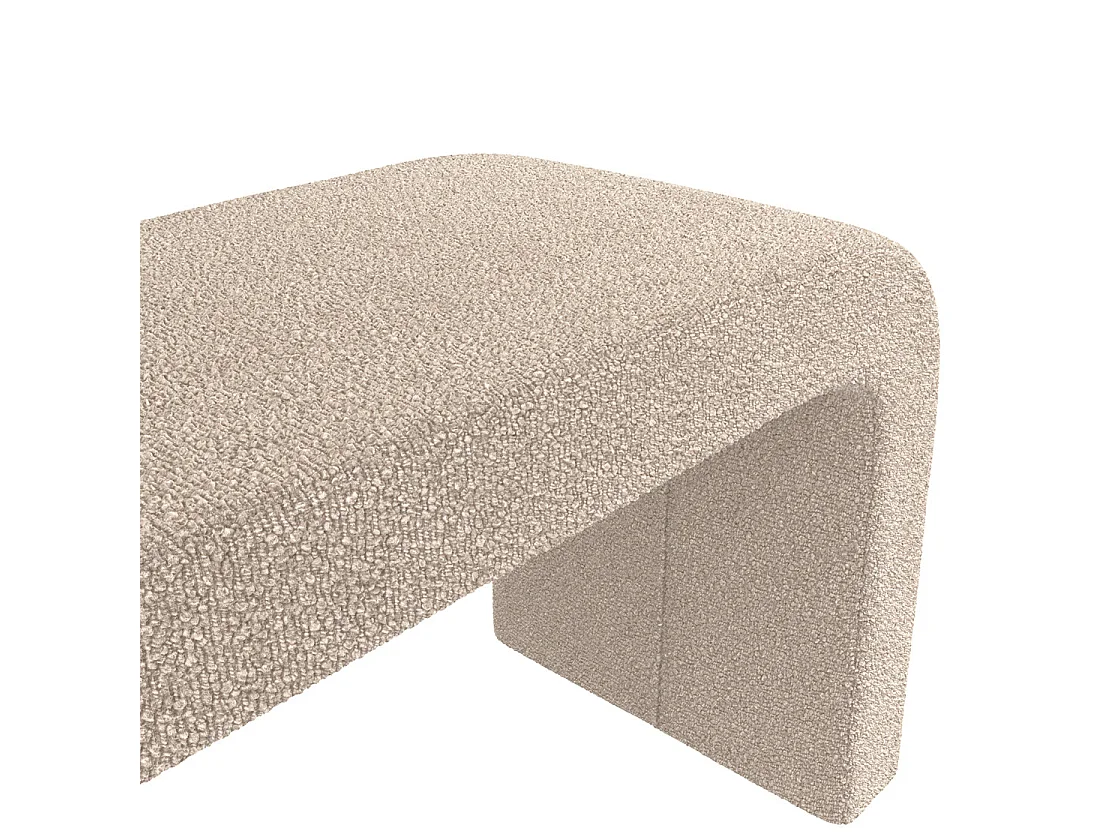 Palermo Curved Ivory Bouclé Upholstered Hallway Bench