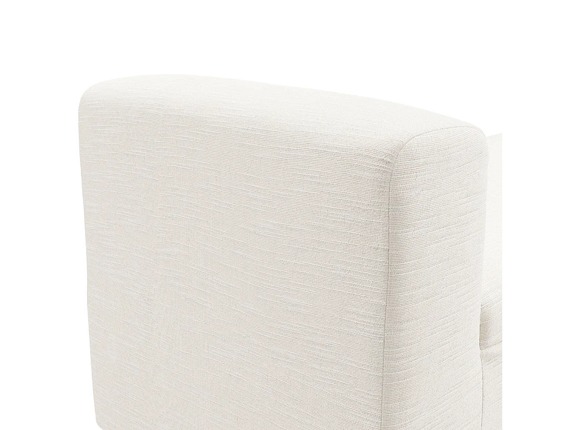 Brooklyn Ivory Linen Bench Matt Black Metal Legs