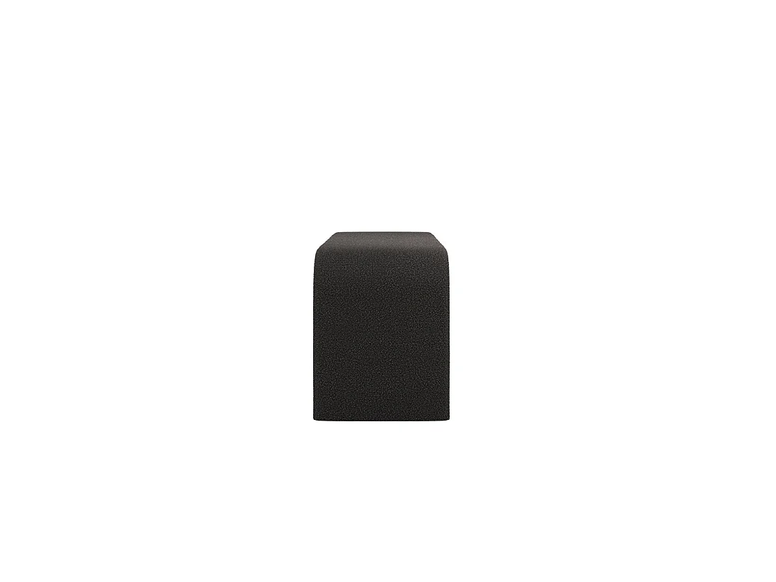 Palermo Curved Black Bouclé Upholstered Hallway Bench