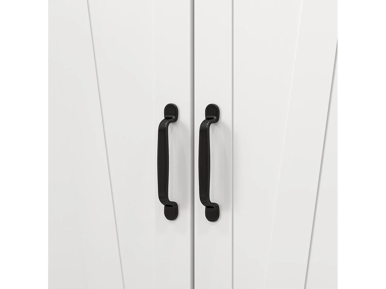 Roka White Farmhouse Kitchen Storage Cabinet 2 Door Multi Shelf Pantry 60 x 30 x 104cm