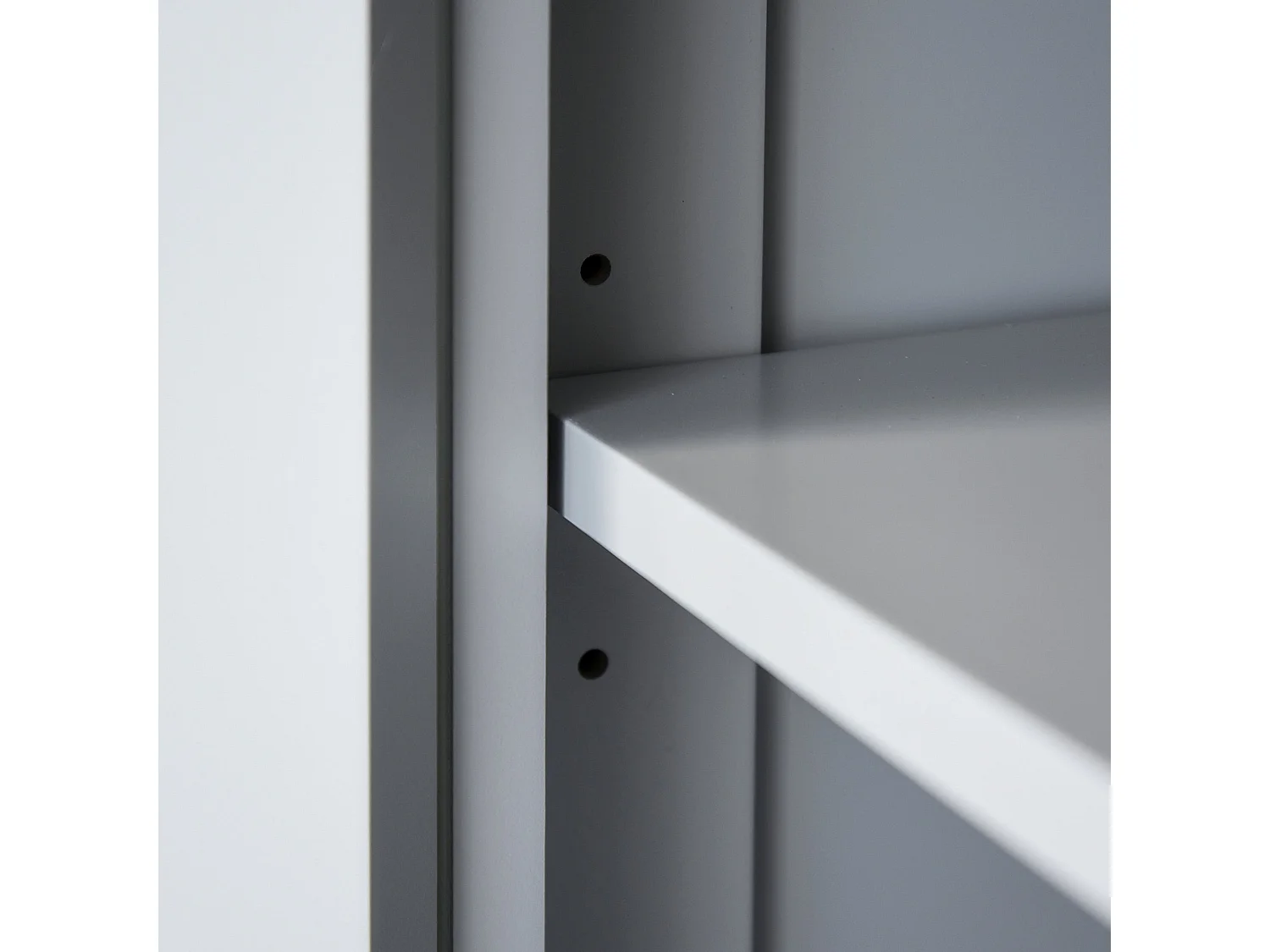 Somoel 183cm Grey Mid Century Panelled Kitchen Pantry Cabinet