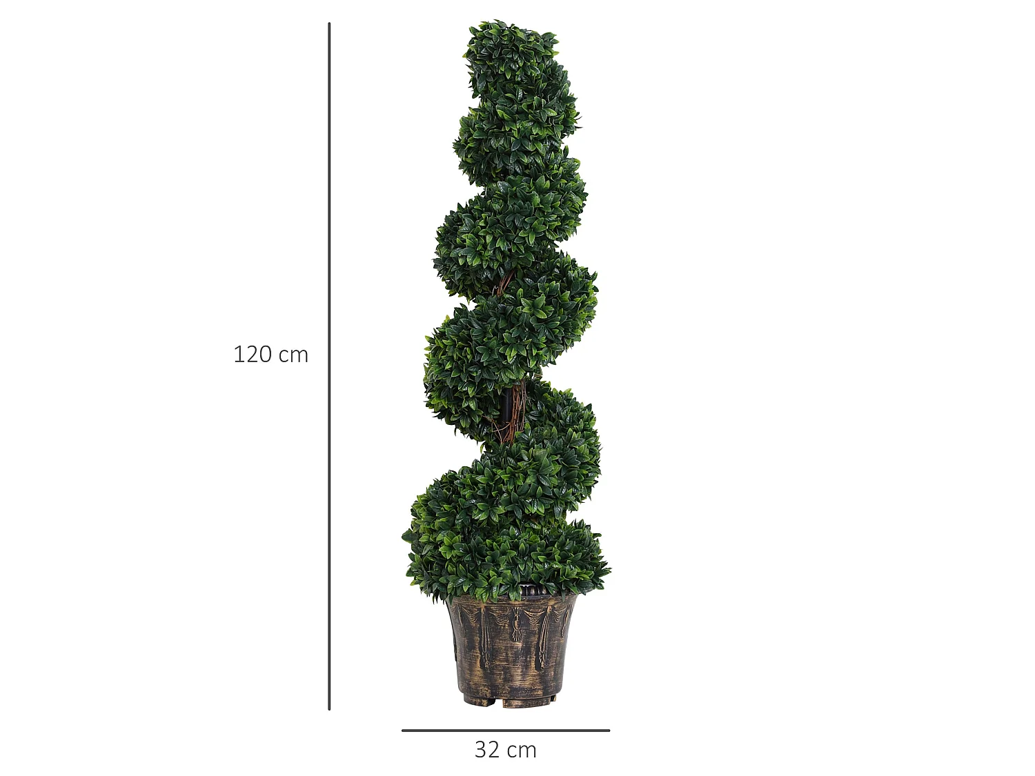 Badola Set of 2 Artificial Rose Plants 120cm Yellow and White Finish