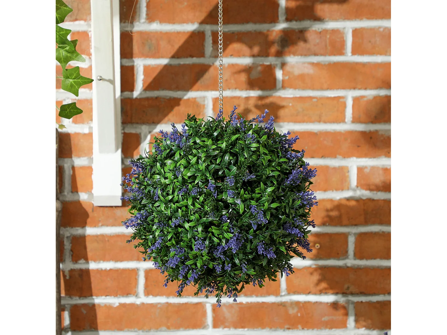 Liropa Set of 2 UV Resistant Artificial Topiary Balls Lavender Style Purple Flowers 30cm