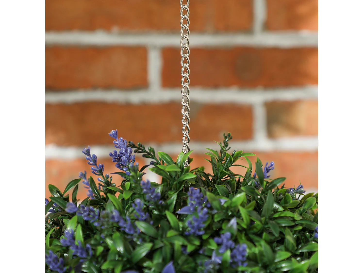Liropa Set of 2 UV Resistant Artificial Topiary Balls Lavender Style Purple Flowers 30cm
