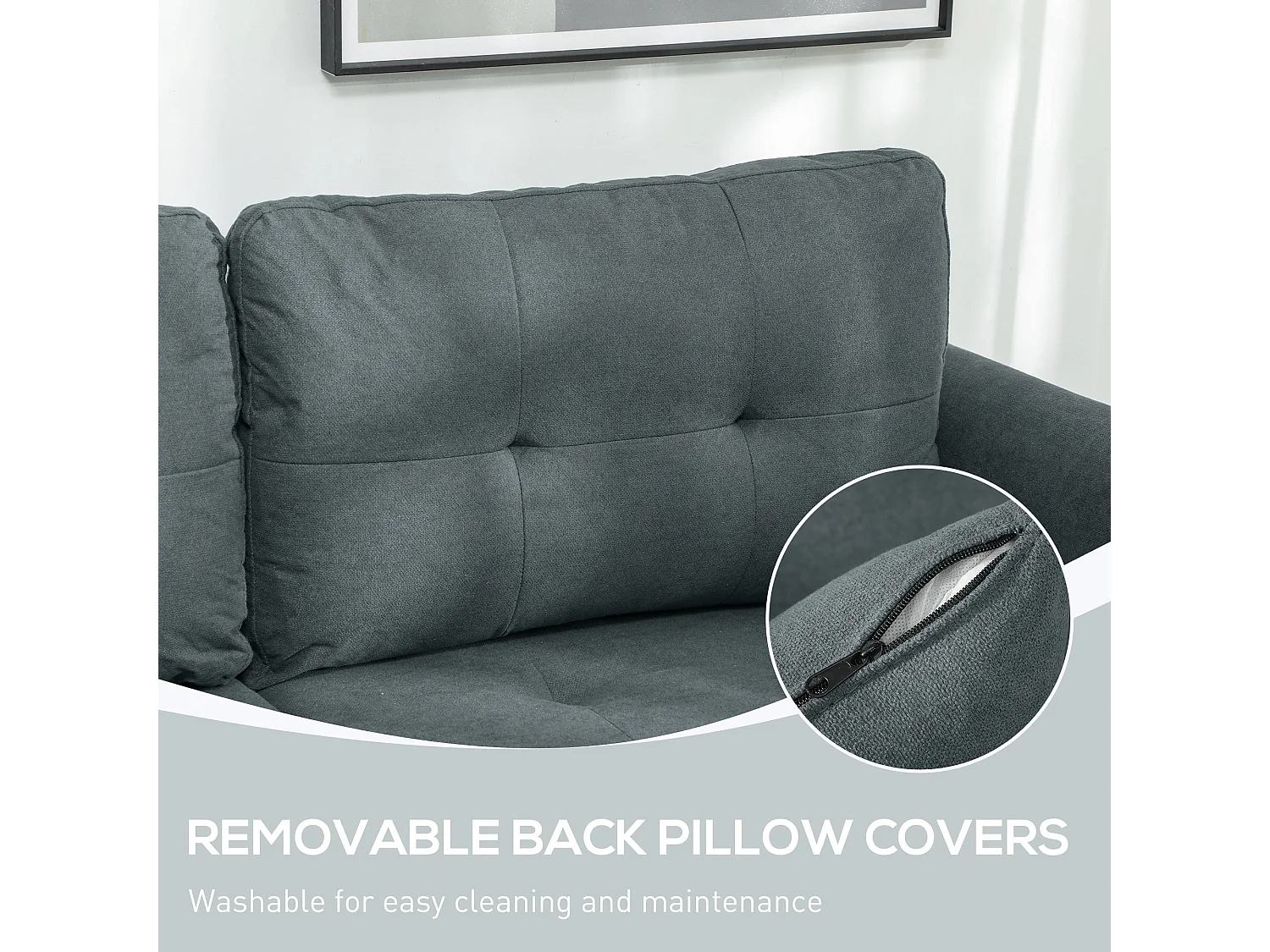 Bakeli Dark Grey Modular L Shaped Sofa with Integrated Storage