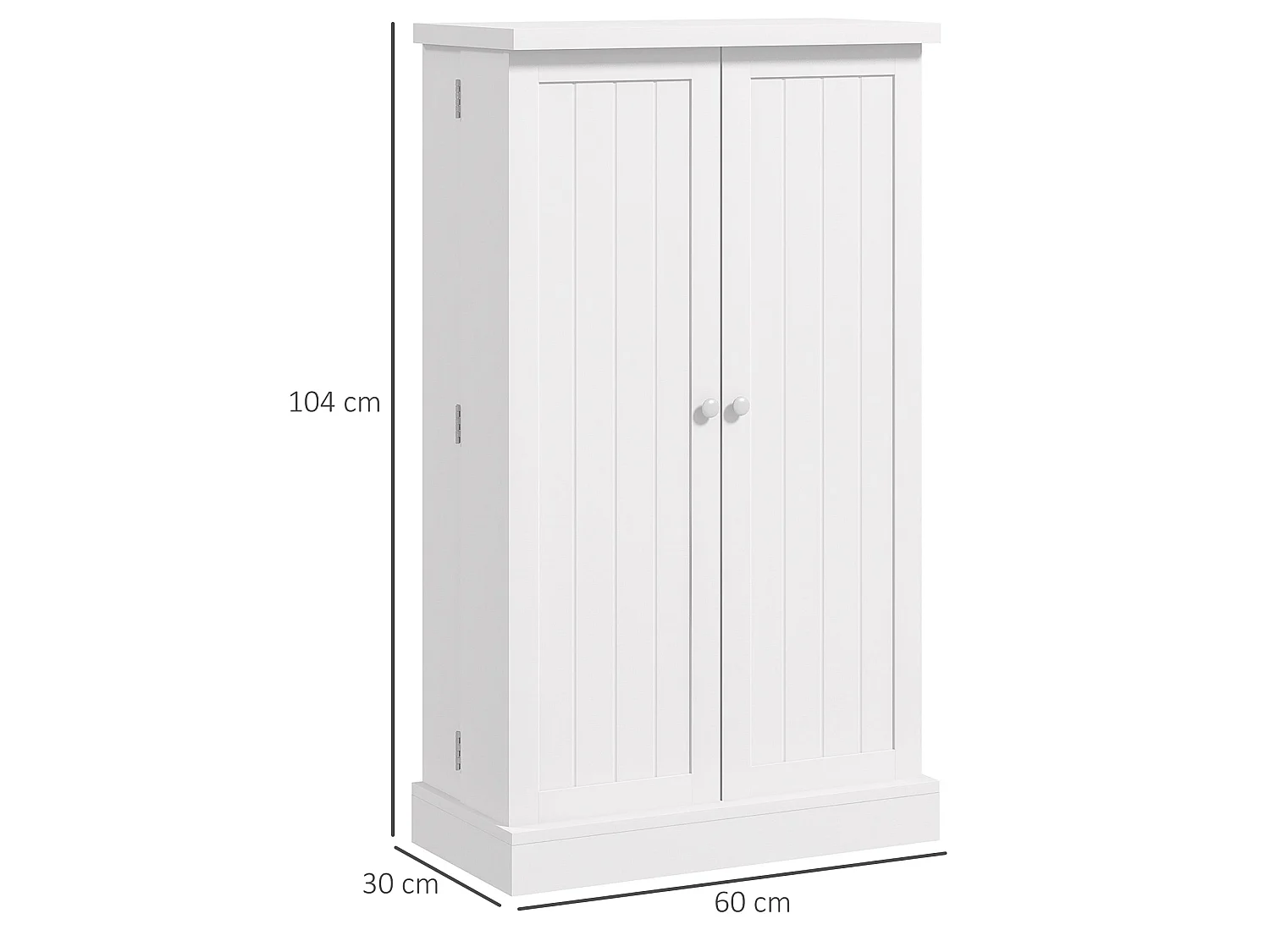 Kanese 6 Tier White Kitchen Pantry Cabinet with Door Racks