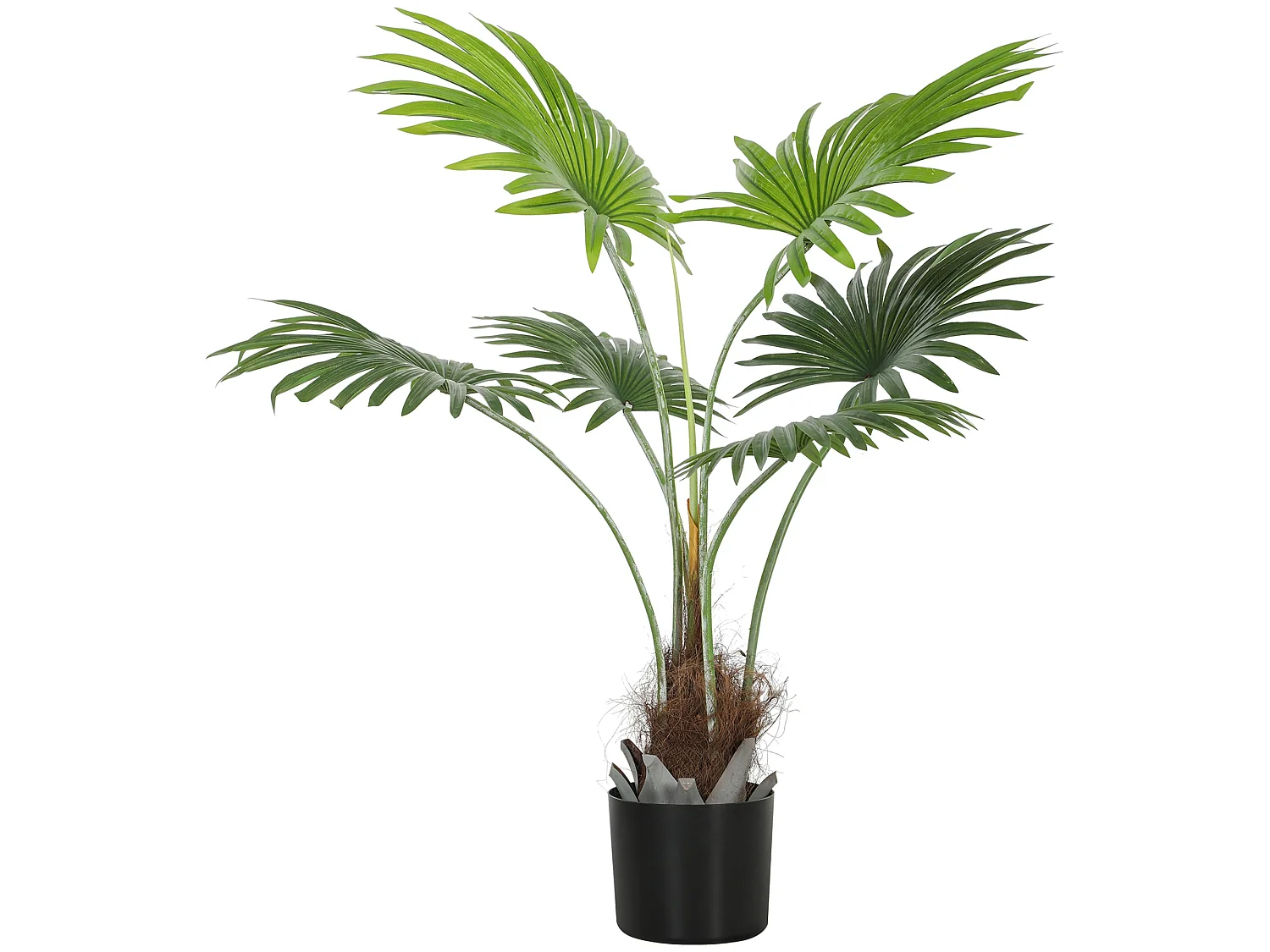 Mazili 94cm Artificial Palm Tree with Realistic Leaves and Coir Effect Pot
