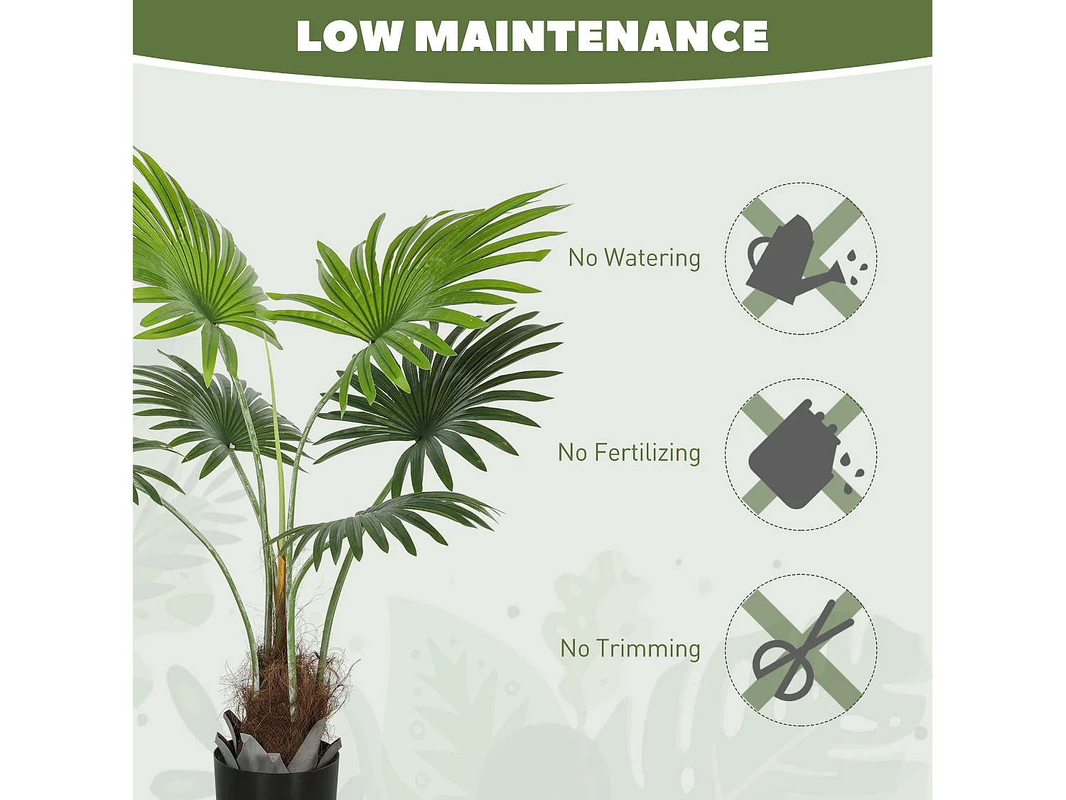 Mazili 94cm Artificial Palm Tree with Realistic Leaves and Coir Effect Pot