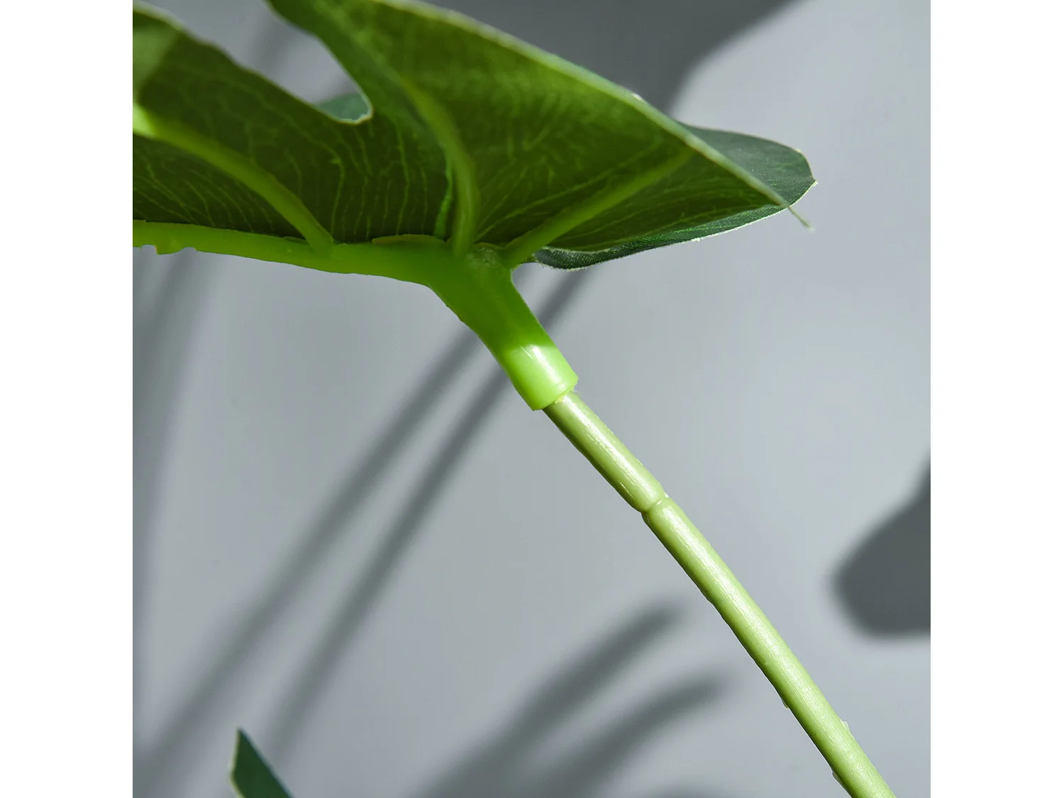 Nalale Lumo Set of 2 Artificial Monstera Trees with Cheese Leaf Design and Pots