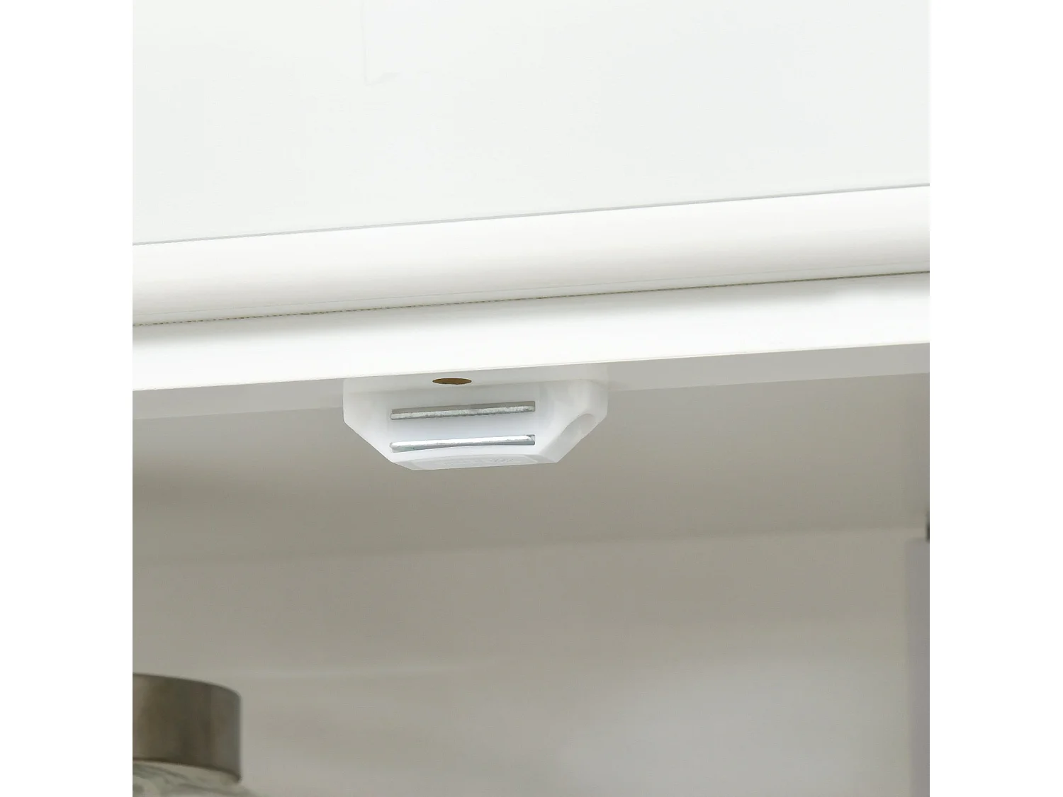 Varofa White Freestanding Kitchen Cupboard 4 Doors 6 Tier Shelving