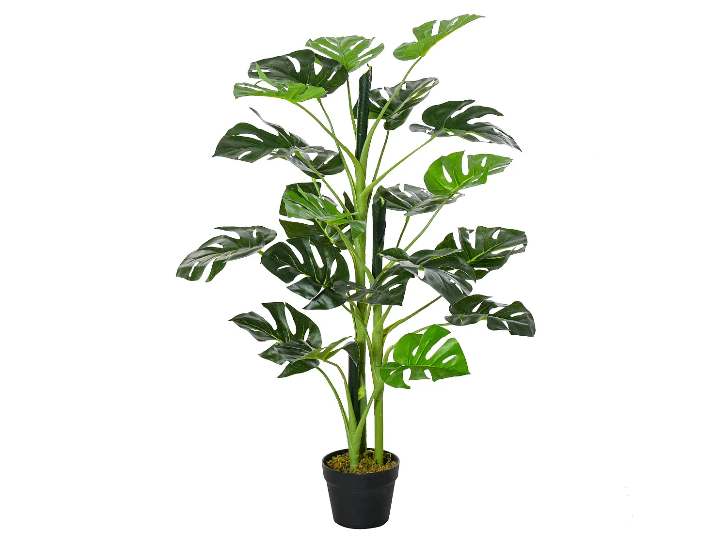 Doka Large Artificial Monstera Tree with 21 Leaves in Decorative Pot