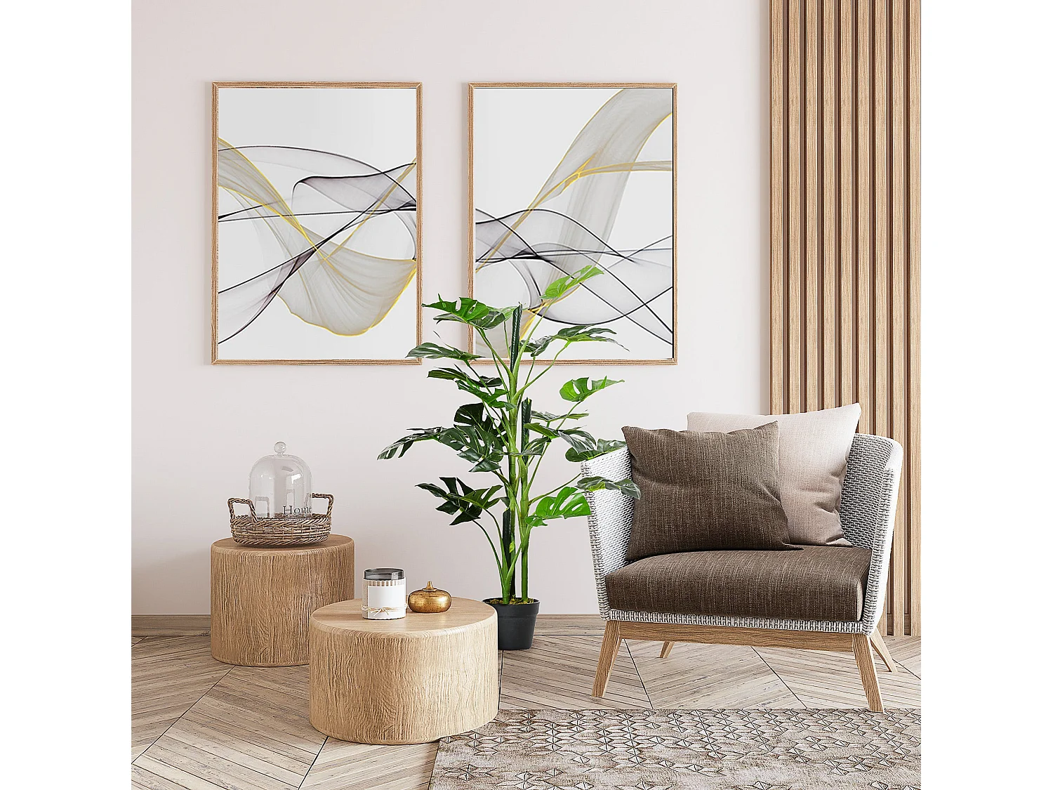 Doka Large Artificial Monstera Tree with 21 Leaves in Decorative Pot