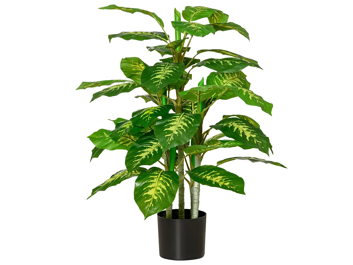 Ditoli Artificial White Rose Plant in Pot 95cm Faux Rose for Interior Styling