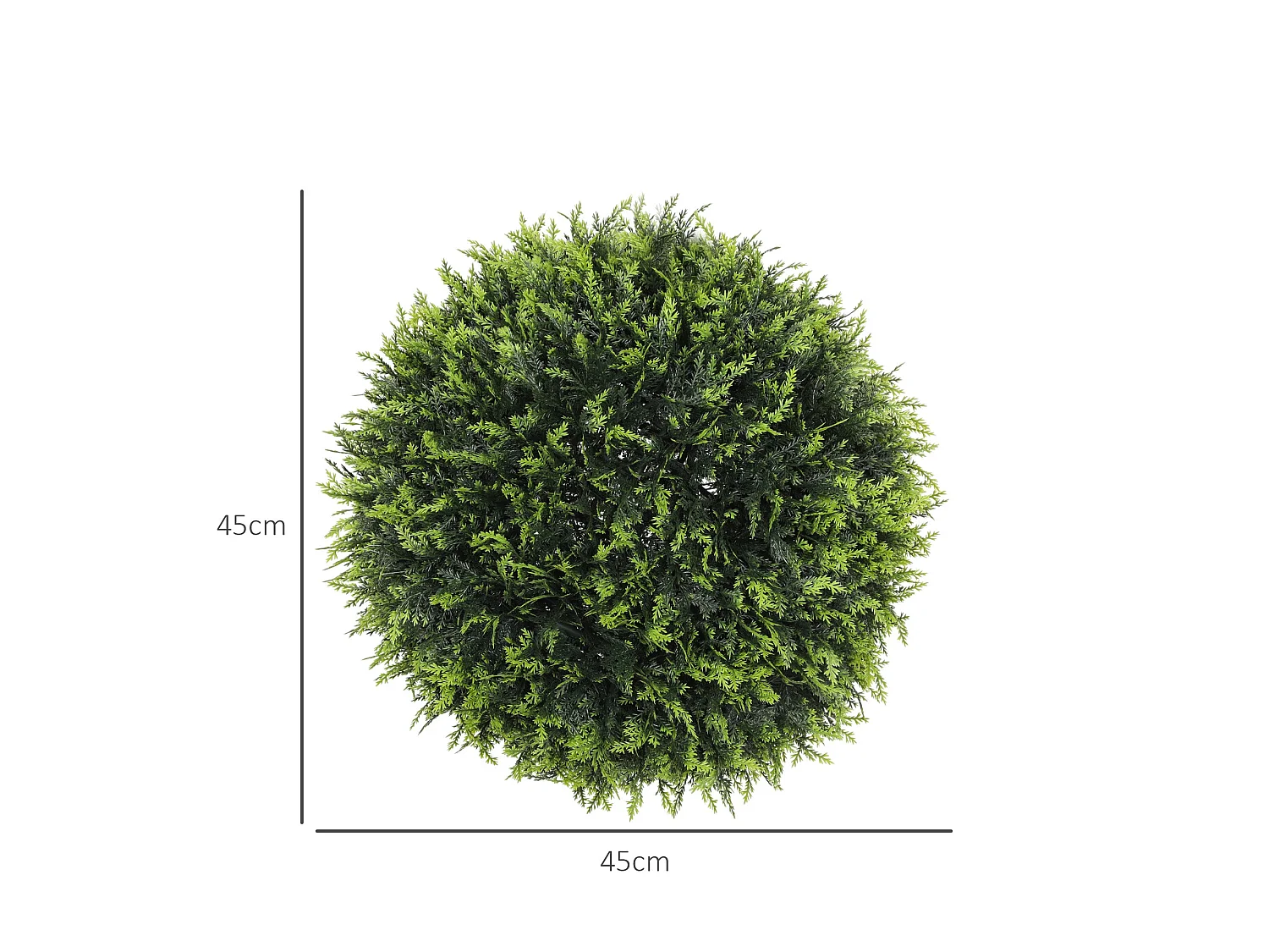 Zilolo Set of 2 UV Resistant Artificial Topiary Balls H8 45cm Green