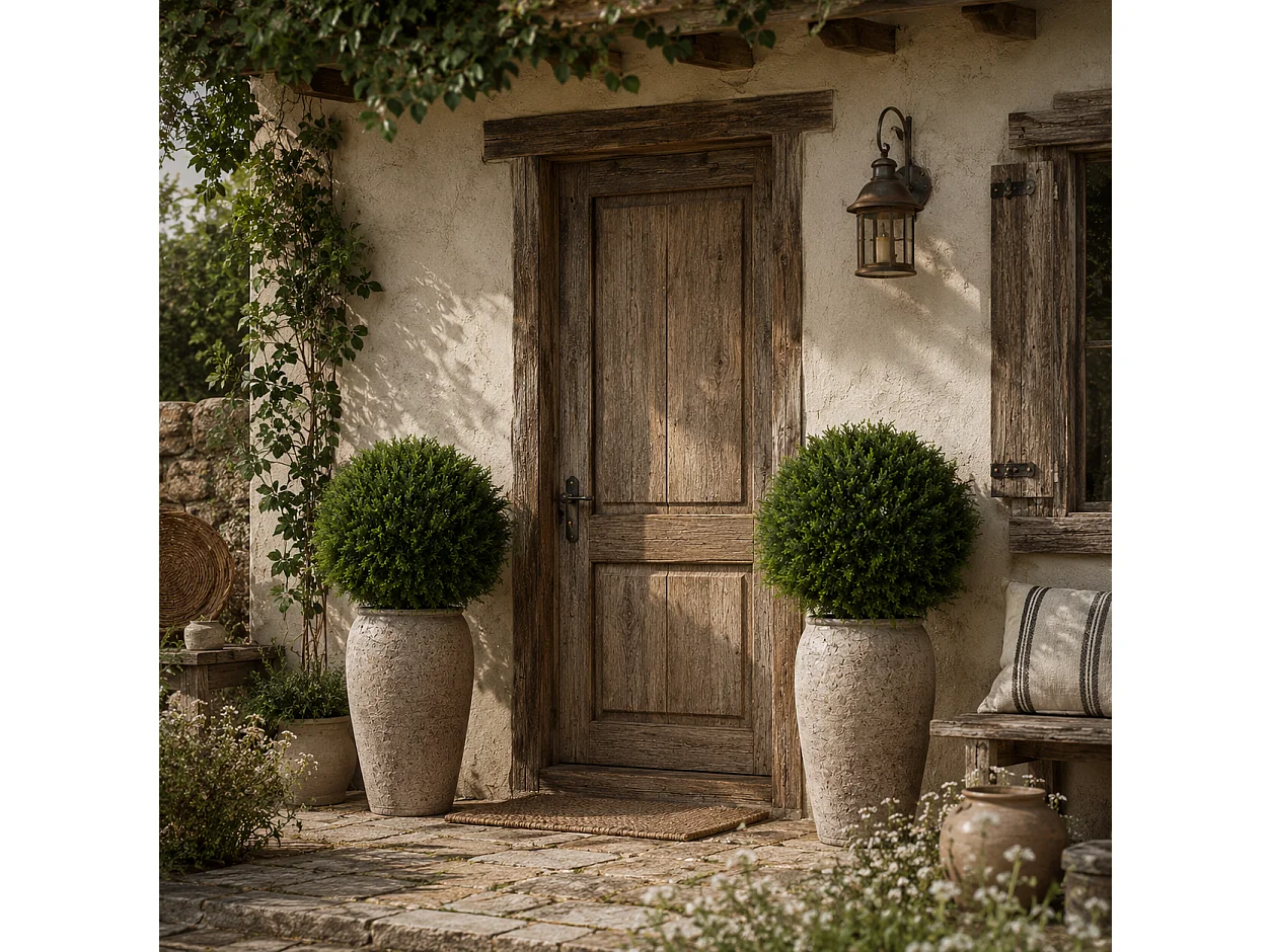 Zilolo Set of 2 UV Resistant Artificial Topiary Balls H8 45cm Green