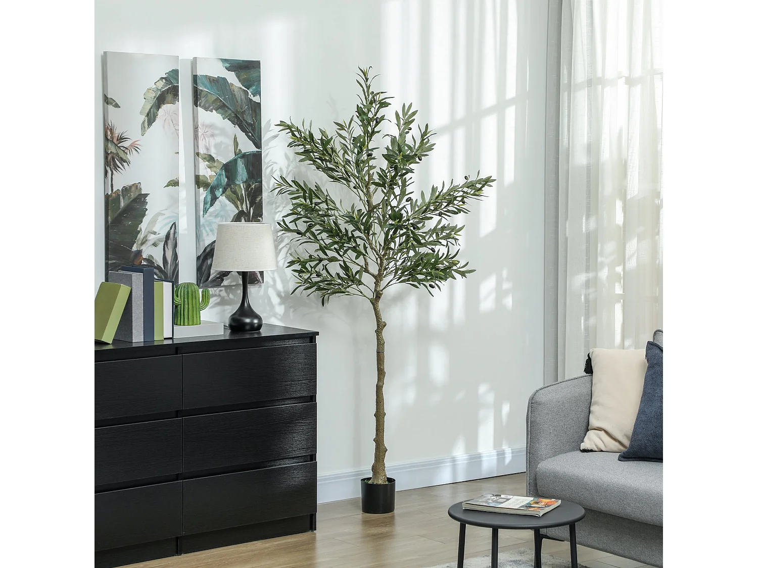 180cm Artificial Olive Tree with Silk Leaf Finish