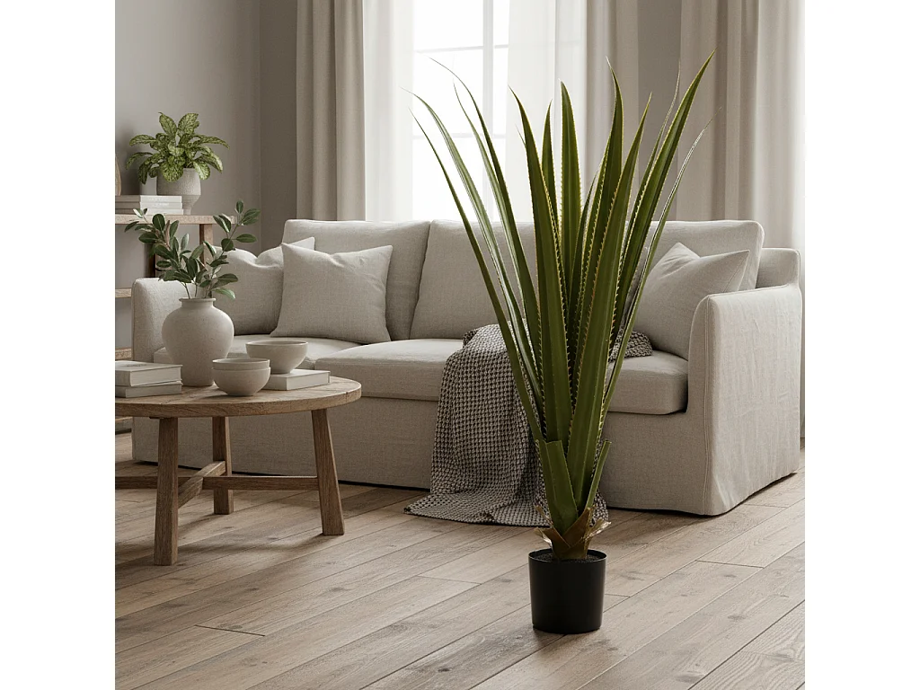 Lisu Raha Artificial Agave Succulent in Pot 90cm Indoor and Outdoor