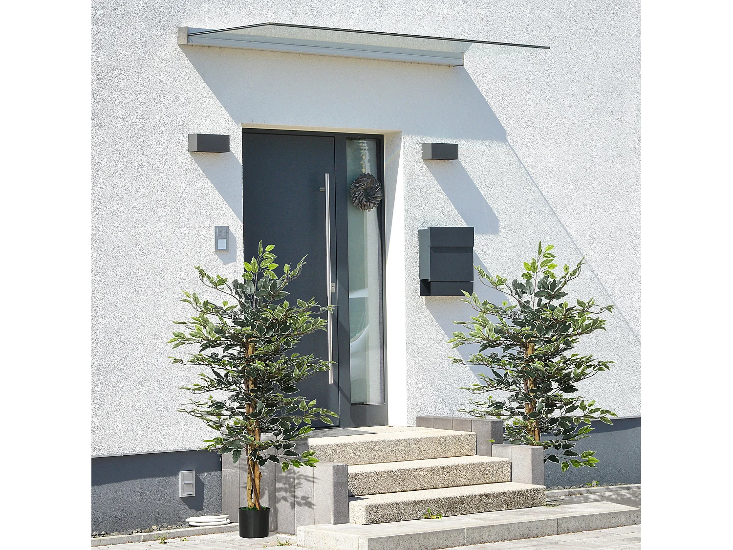 Diraco Set of 2 Artificial Ficus Trees for Indoor Decoration 130cm
