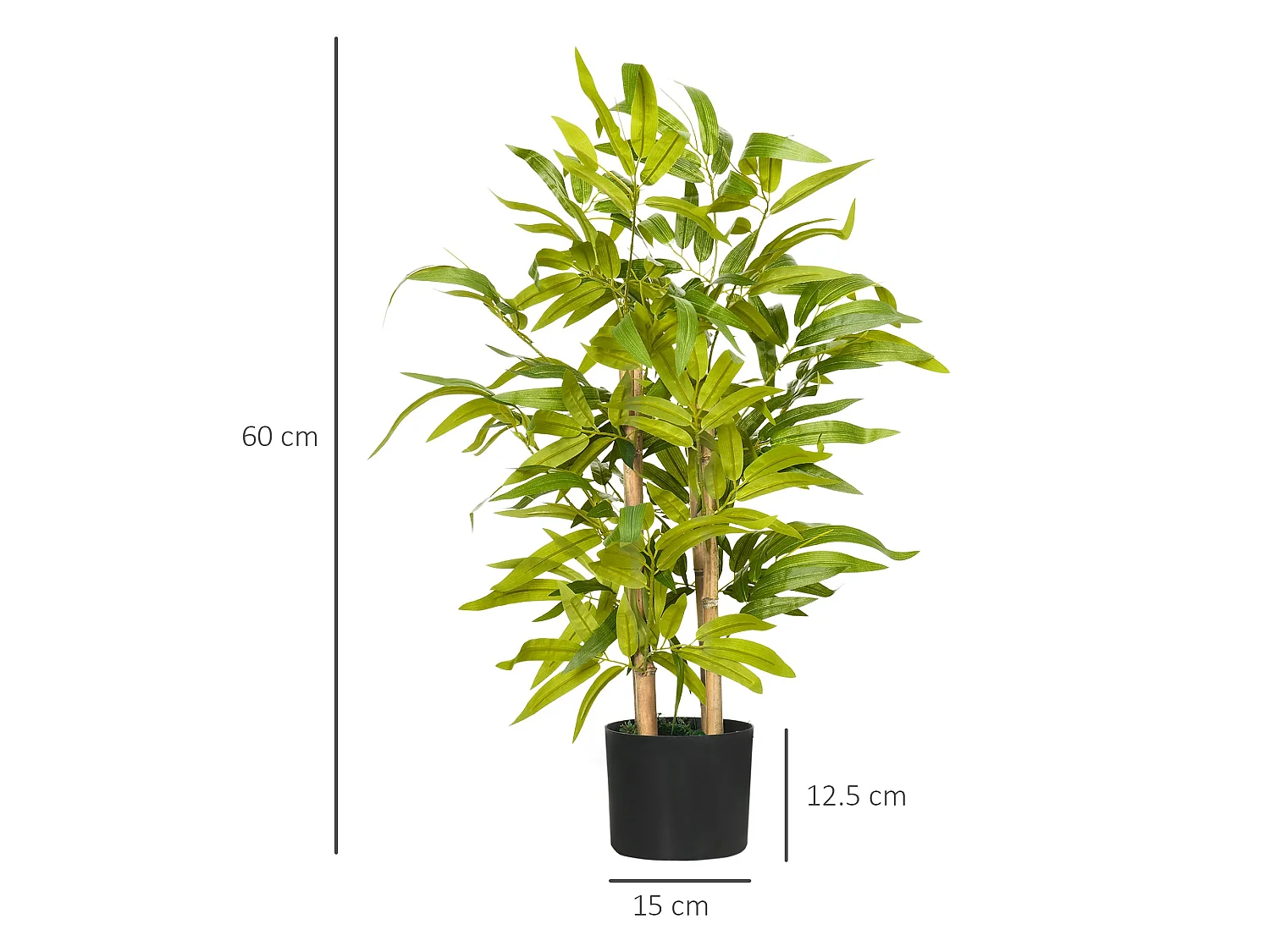 Fike Compact Artificial Bamboo Desk Tree in Pot 60cm