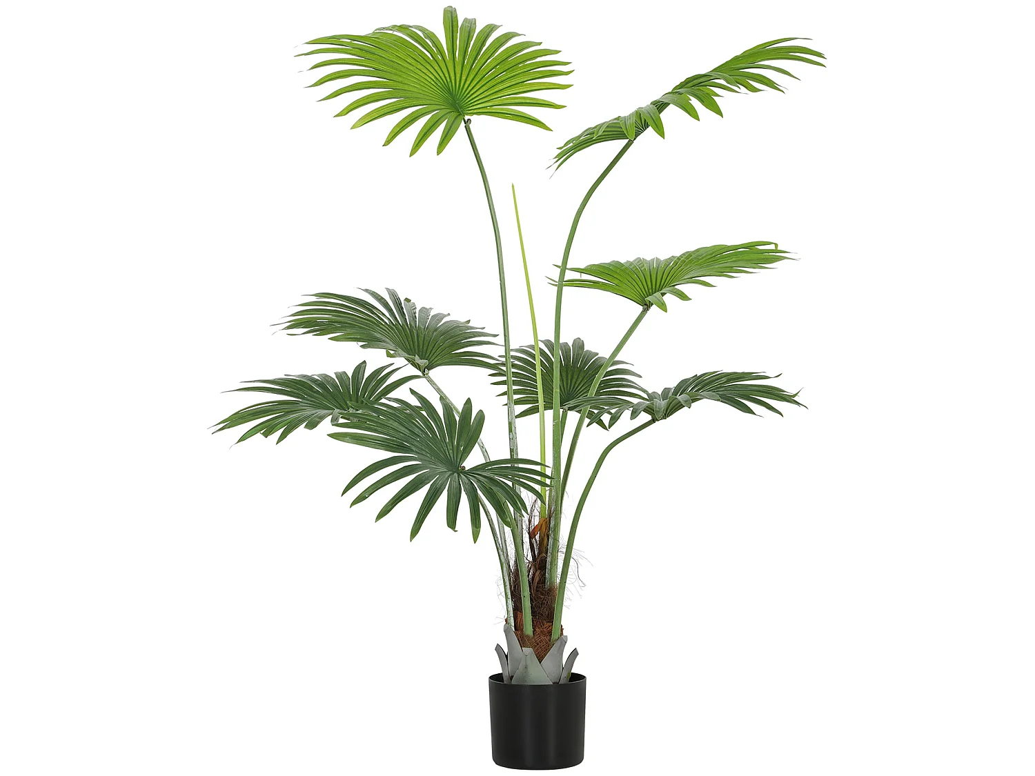 Raravere 145cm Artificial Palm Tree with Natural Trunk Detail in Pot