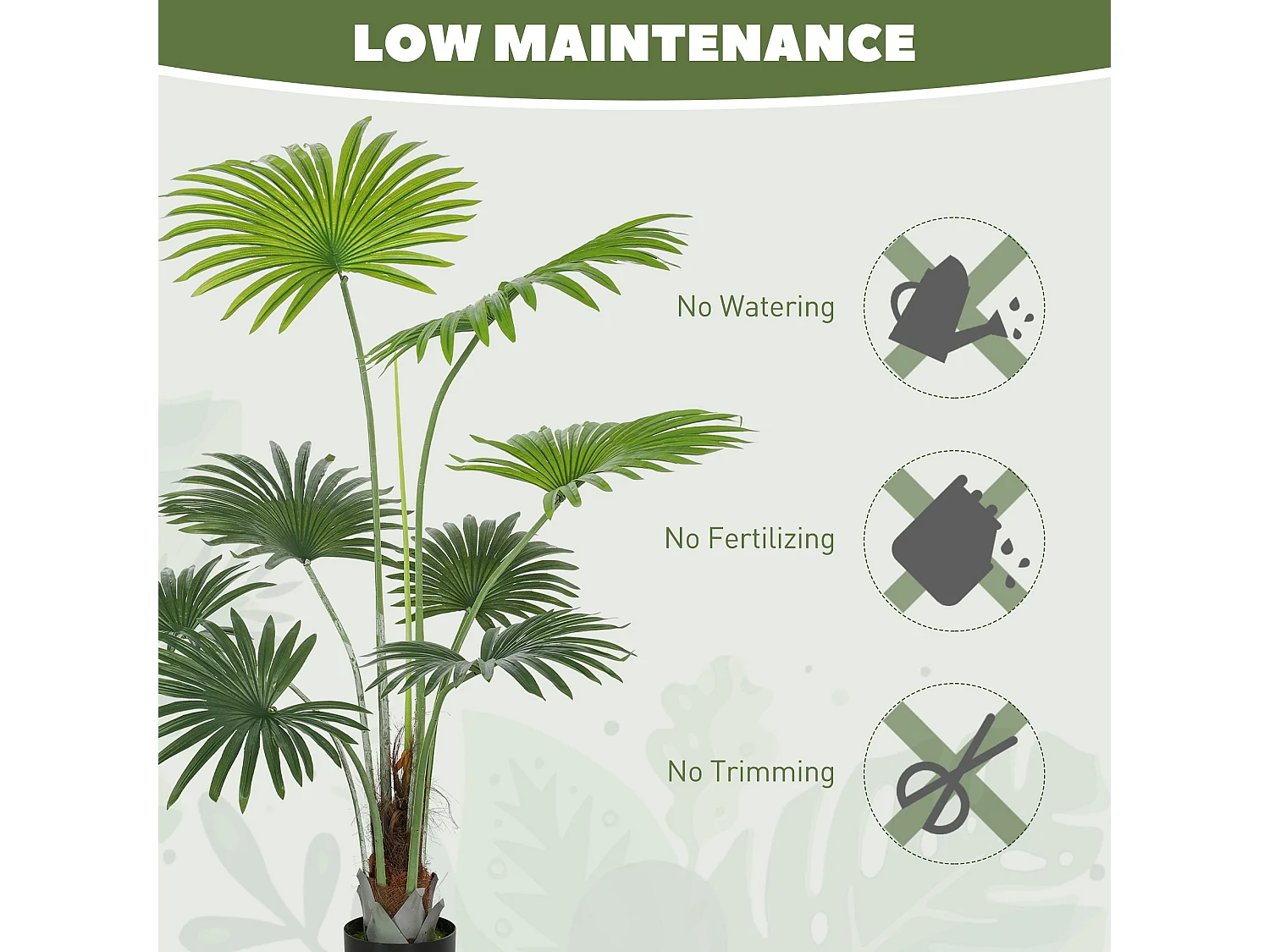 Raravere 145cm Artificial Palm Tree with Natural Trunk Detail in Pot