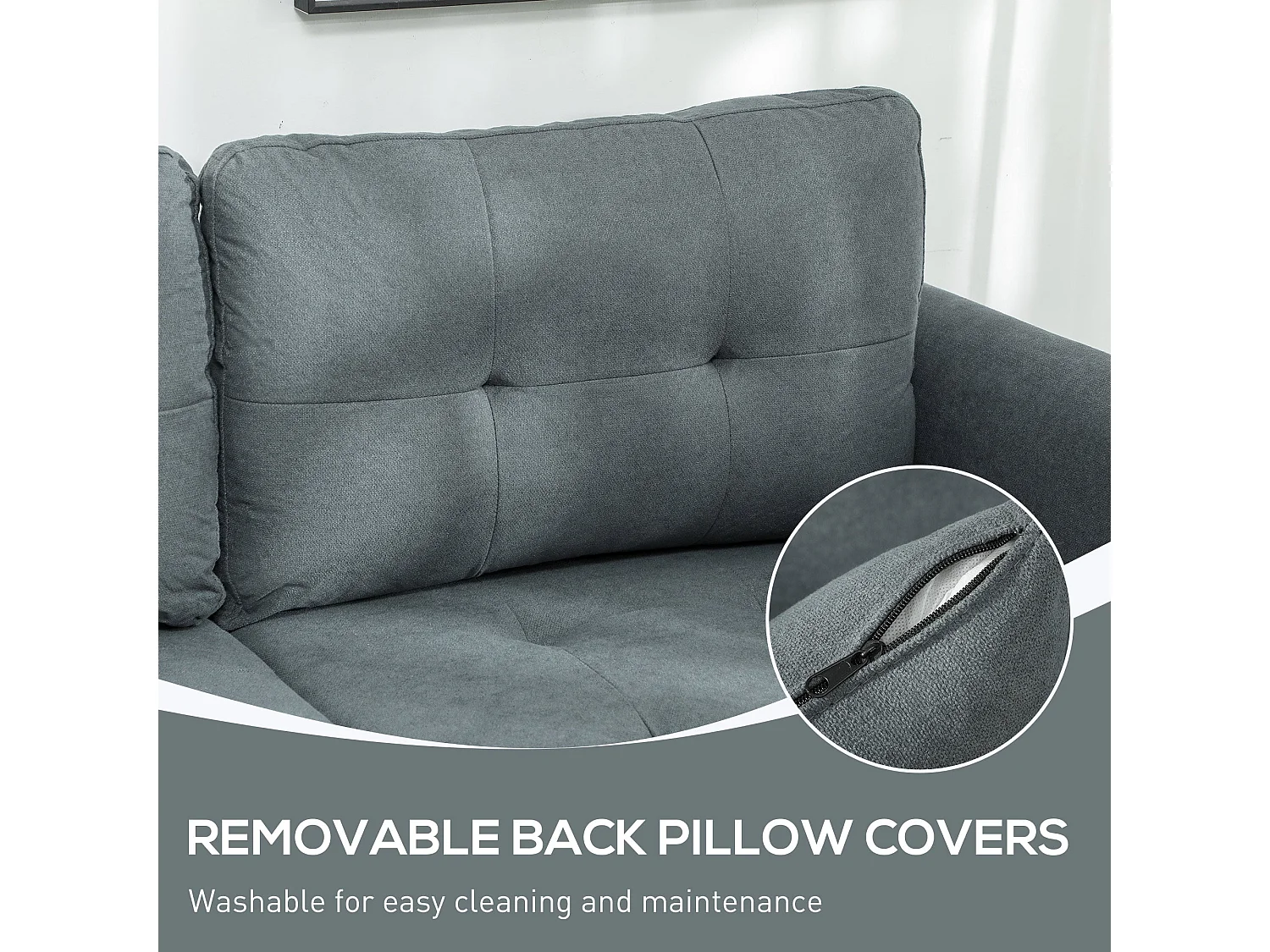 Vinole Rado Dark Grey Modular L Shaped Sofa with Built In Storage