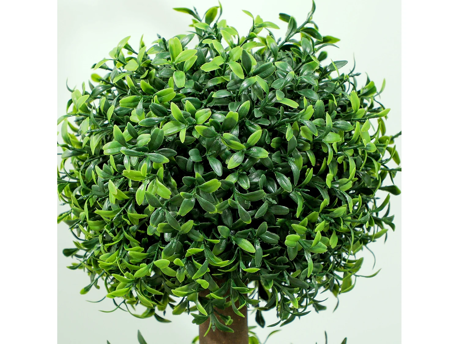 Rafile Set of 2 Artificial Boxwood Topiary Trees with Triple Ball Design 100cm