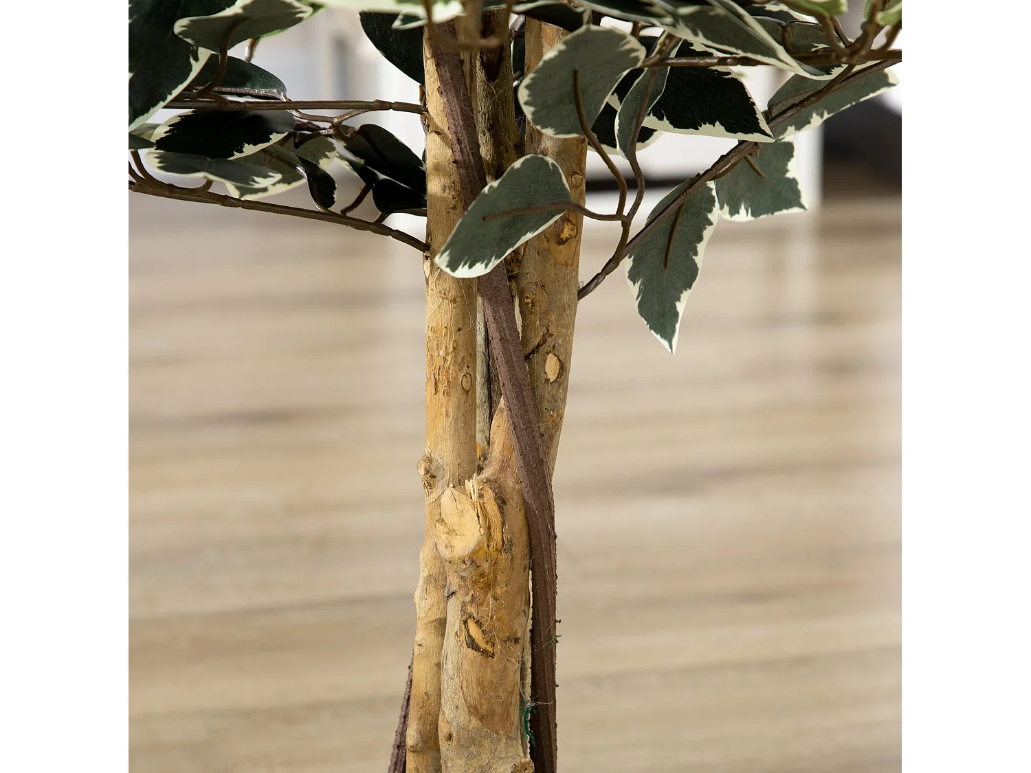 Nedori 130cm Artificial Ficus Tree with Realistic Leaves in Weighted Pot