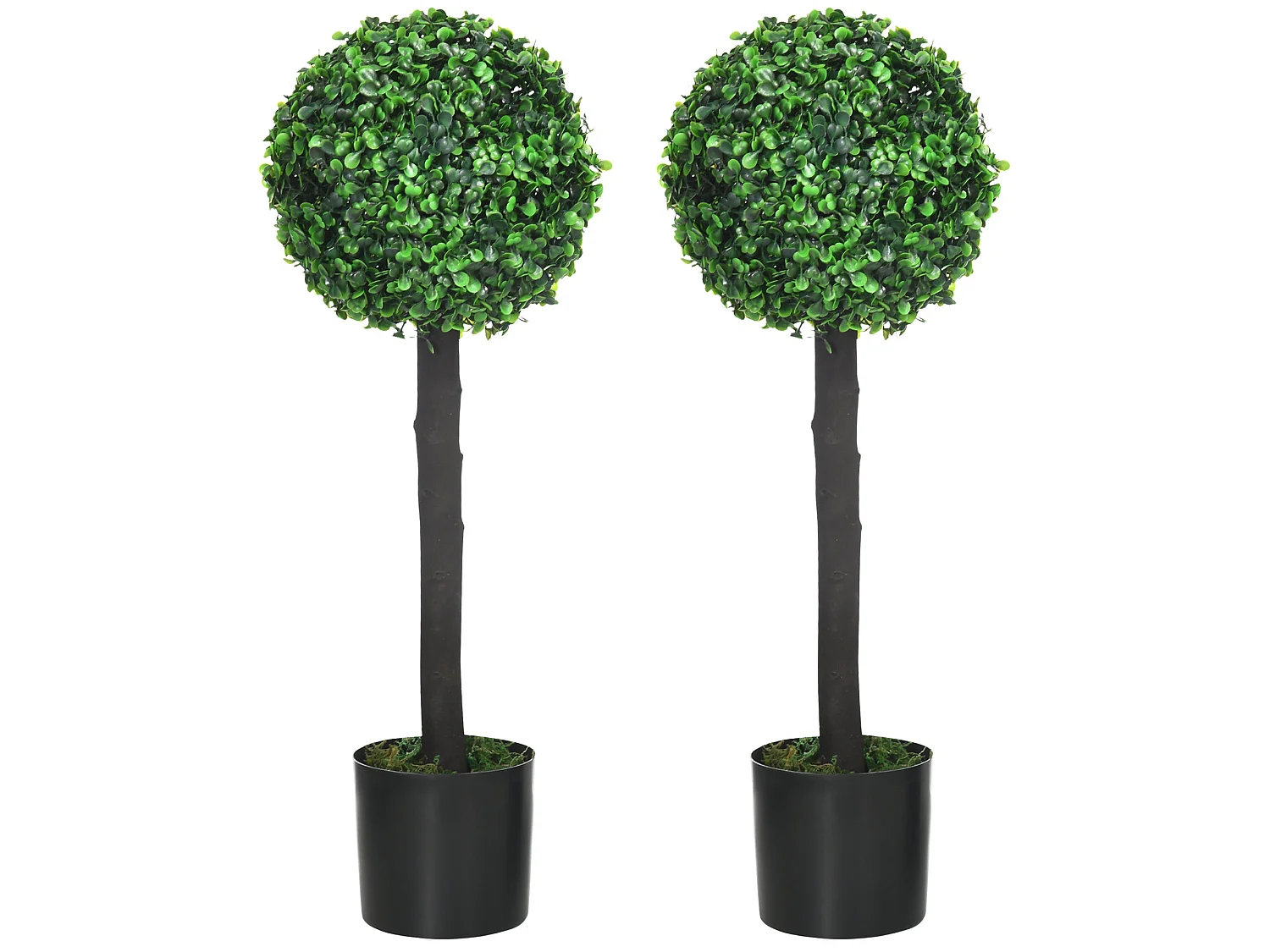 Rimmo Set of 2 Artificial Boxwood Ball Trees 60cm Indoor or Outdoor