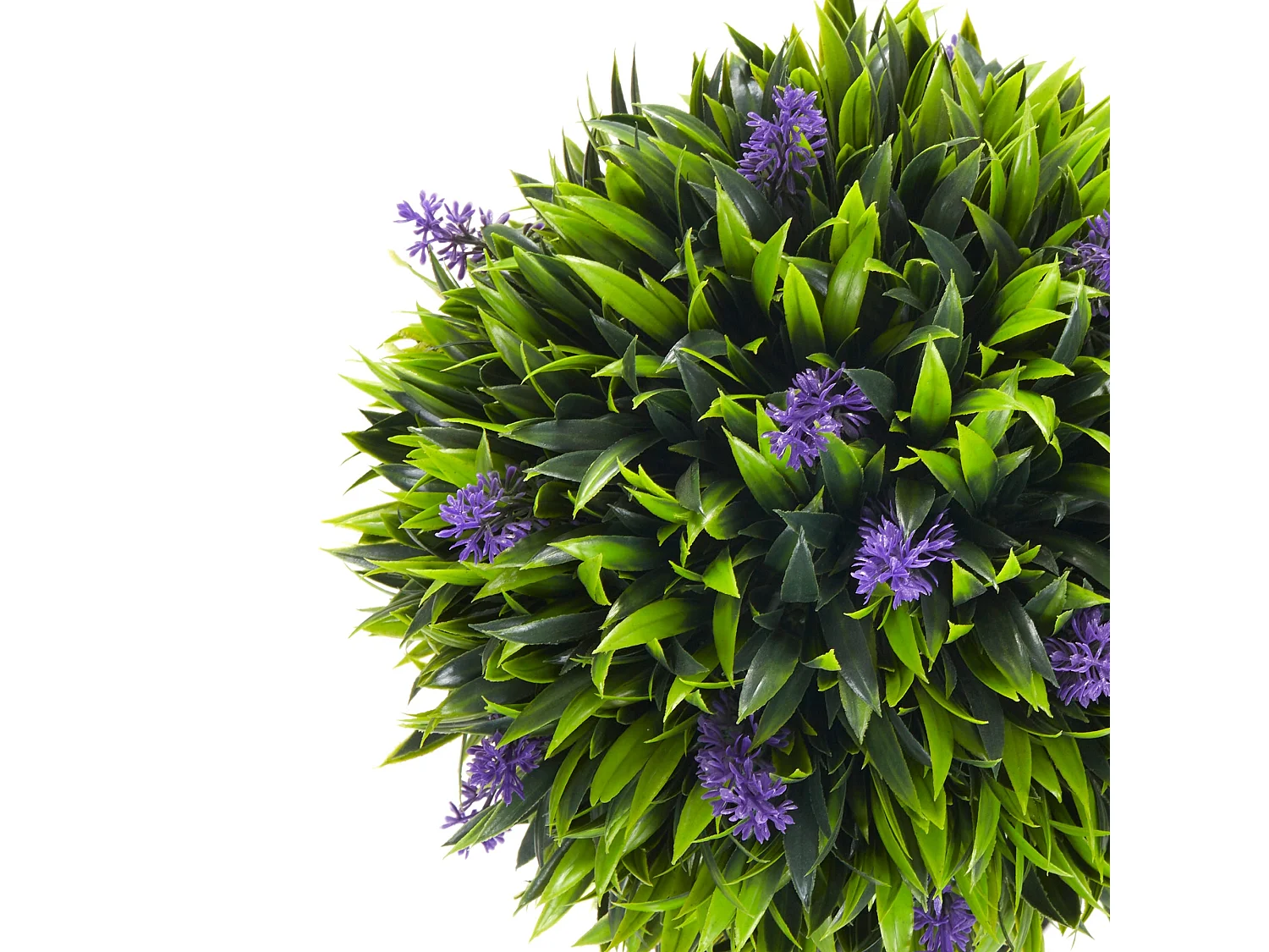 Keado Set of 2 Artificial Lavender Ball Trees in Pots 60cm Indoor and Outdoor