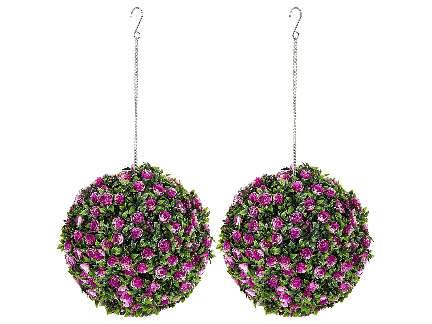 Liso Set of 2 UV Resistant Artificial Rose Topiary Balls 28cm
