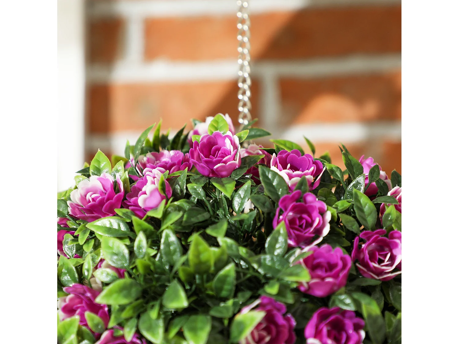 Liso Set of 2 UV Resistant Artificial Rose Topiary Balls 28cm