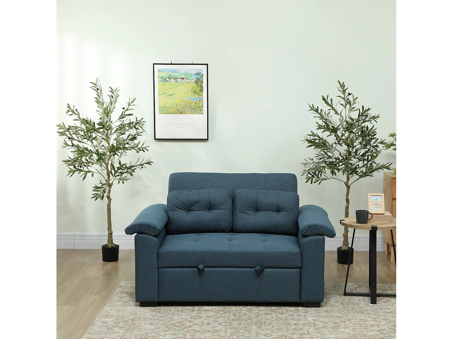 Selena Vavi Set of 2 Artificial Olive Trees 150cm Silk Leaf Finish