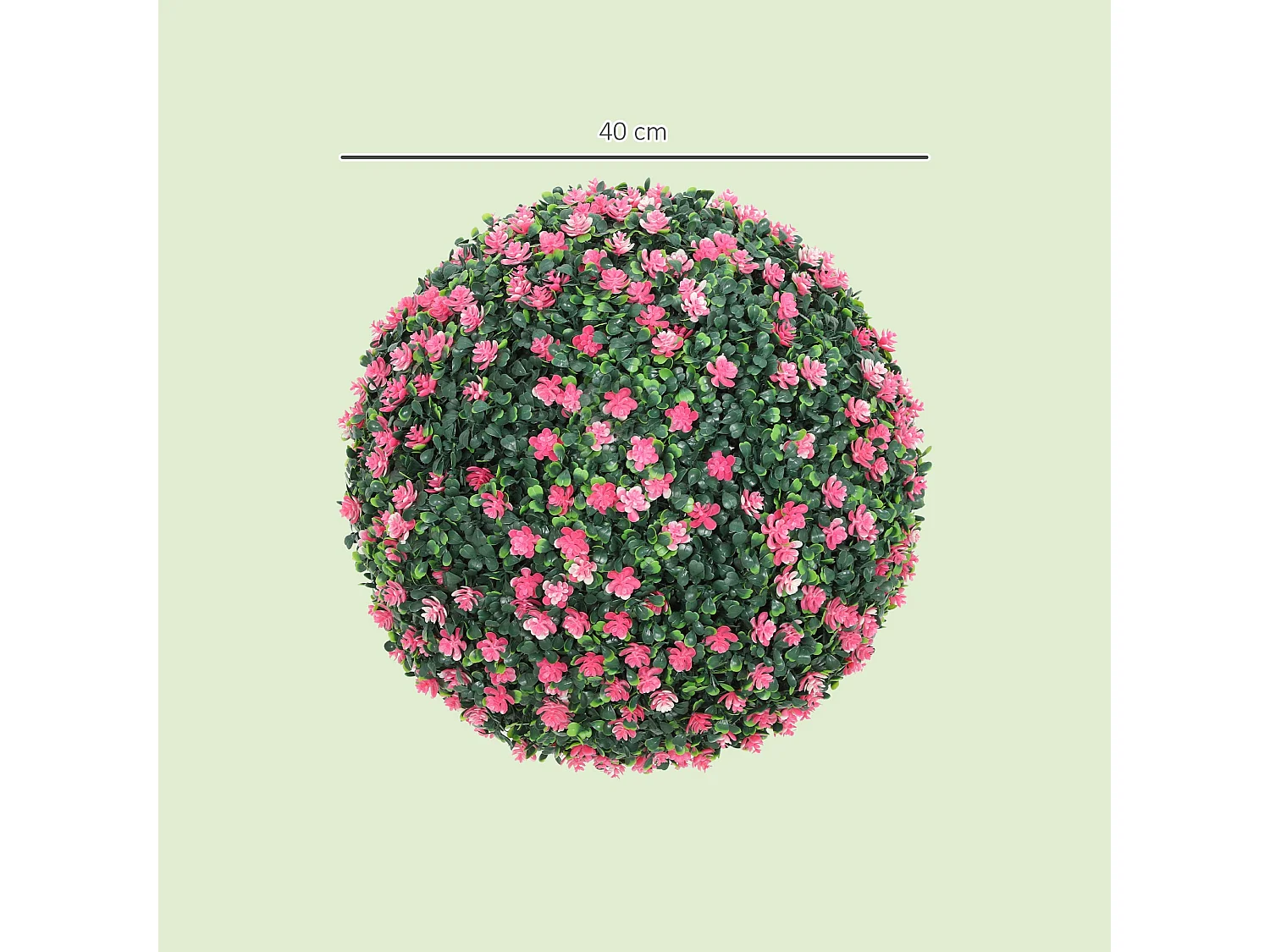 Notolu Kano Set of 2 Pink Artificial Boxwood Ball Plants 40cm