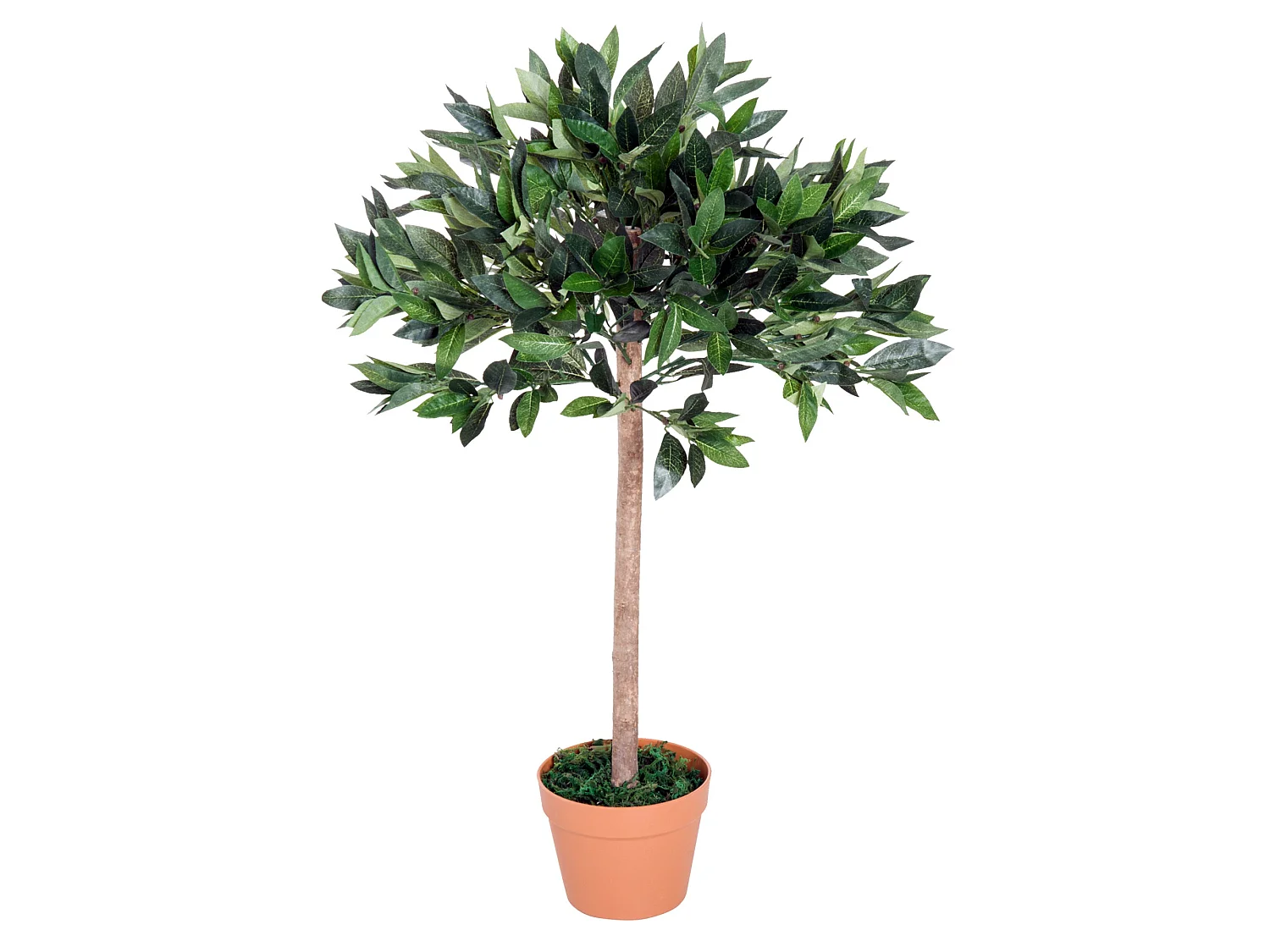 Niladi Artificial Olive Tree 104cm Green Leaves with Orange Accent Pot