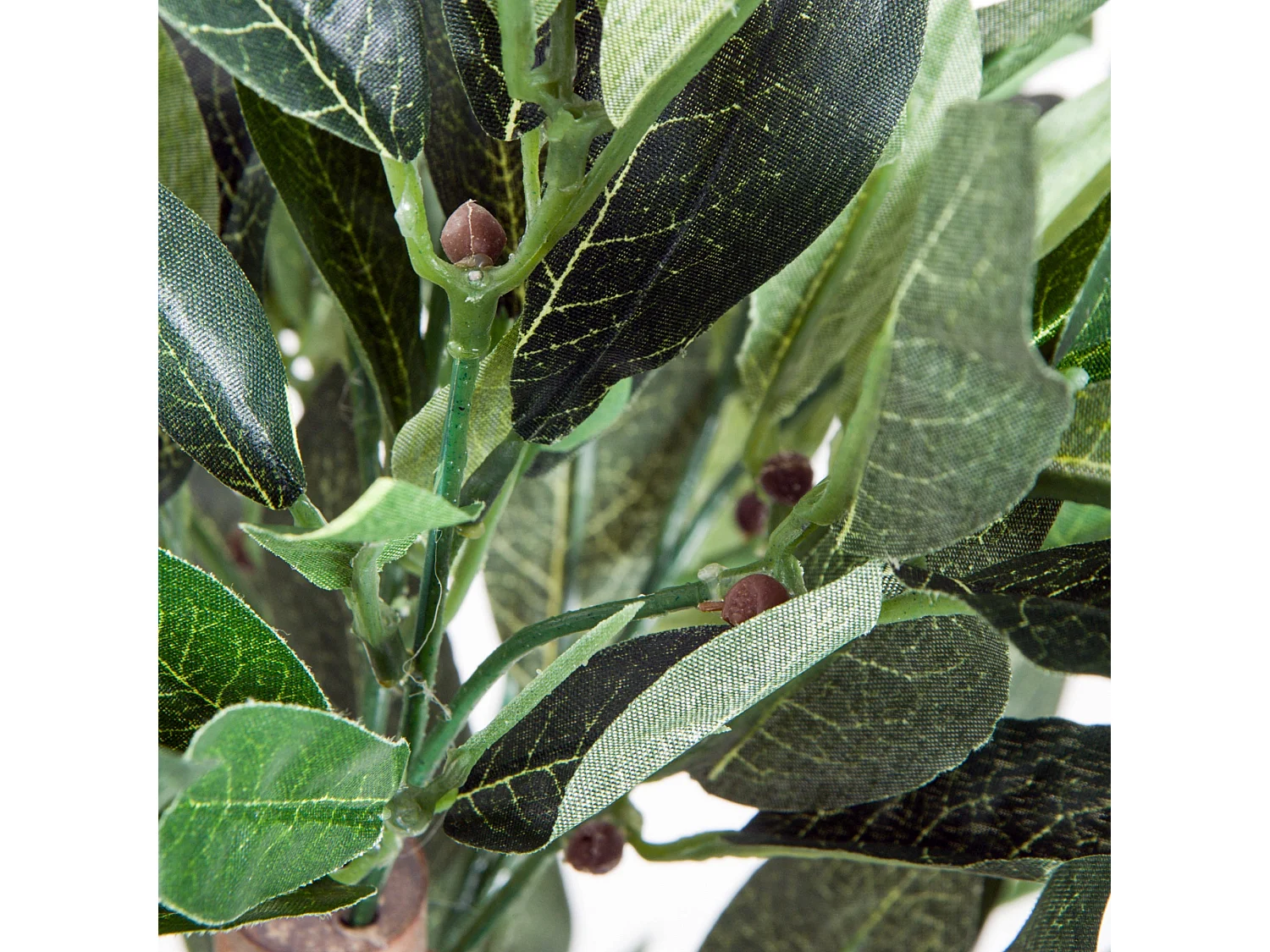 Niladi Artificial Olive Tree 104cm Green Leaves with Orange Accent Pot