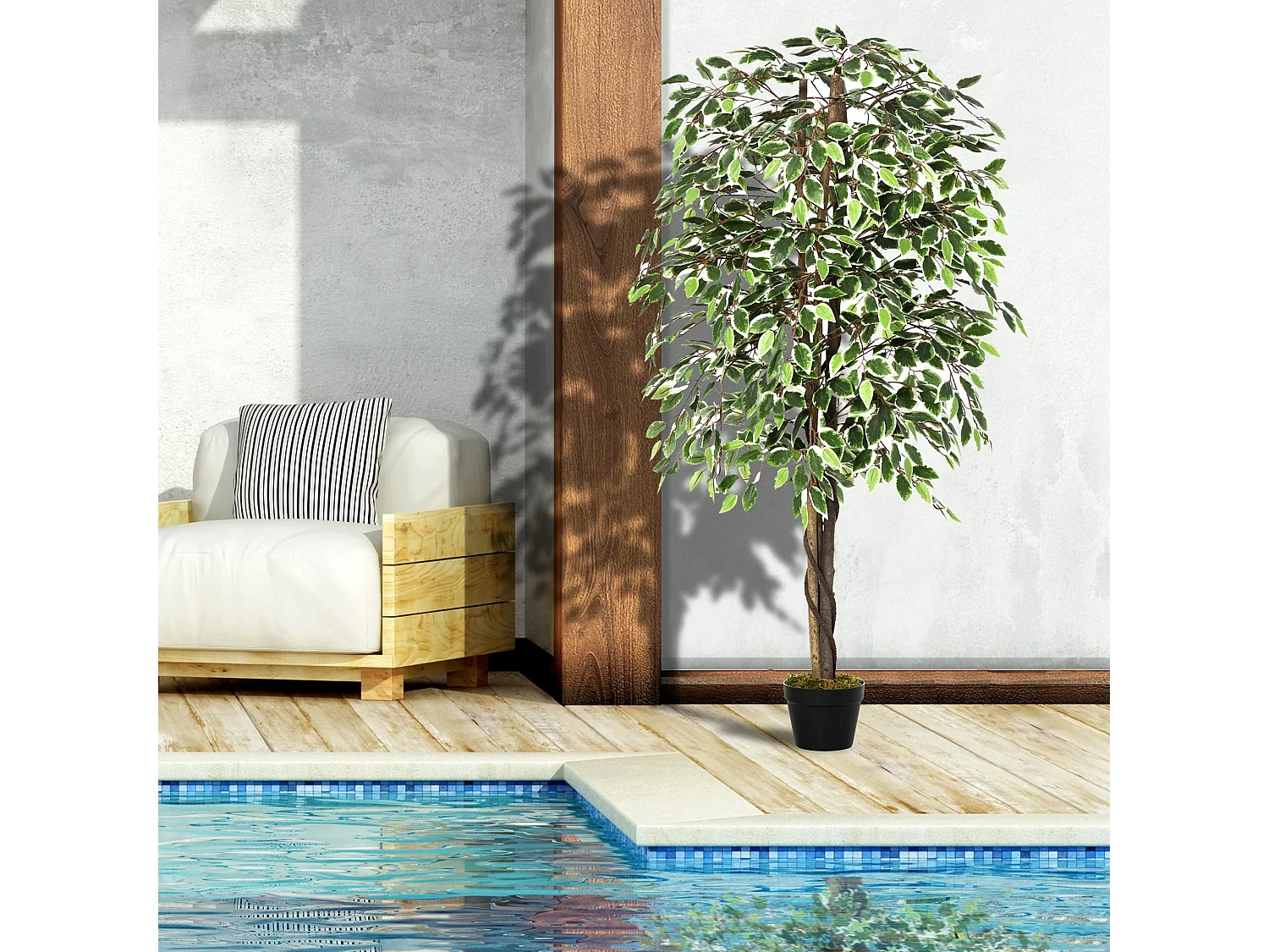 Keco Yona Artificial Ficus Indoor Plant in Decorative Pot 160cm